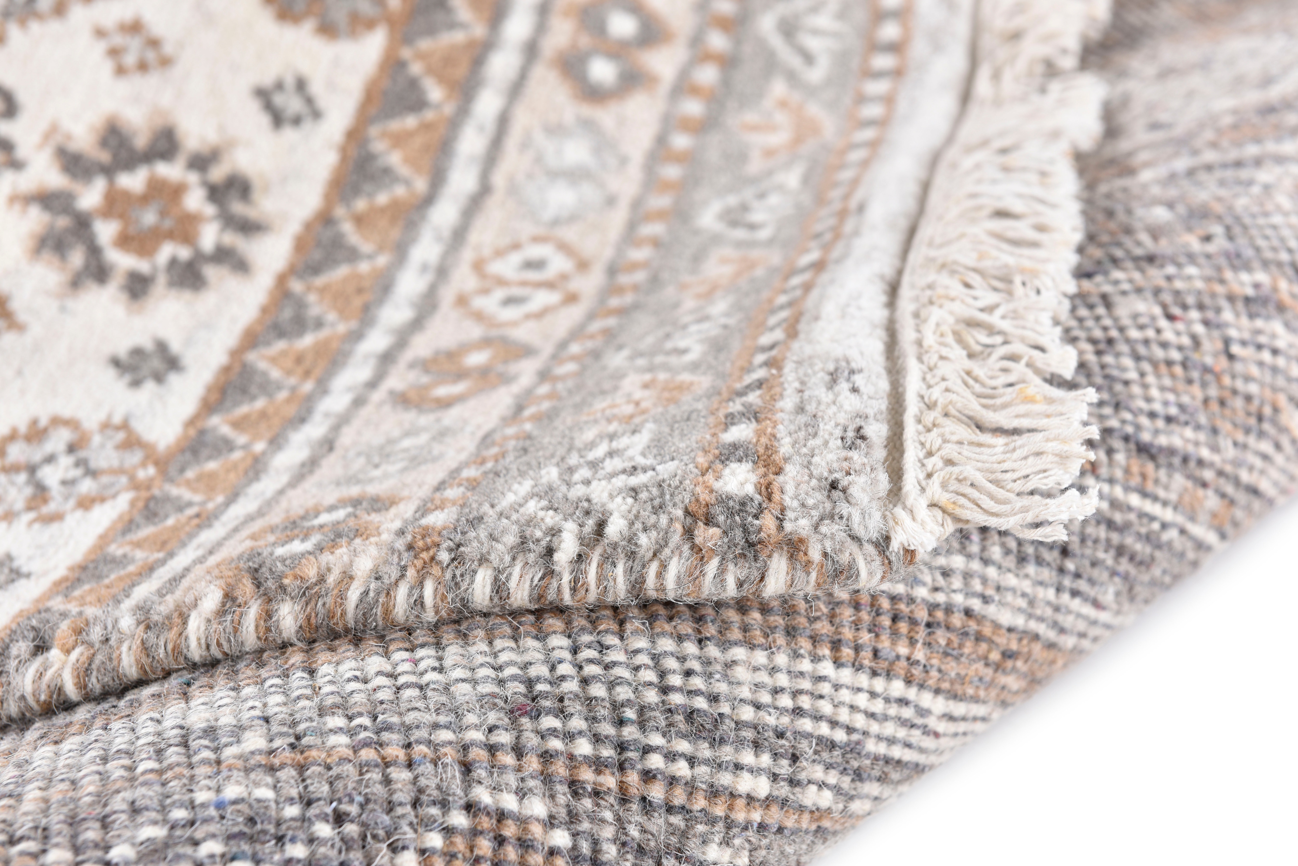 Thumbnail - THEKO Wollteppich "Imperial Schaal - 1719" rechteckig 10 mm Höhe reine Wolle, handgeknüpft, mit Fransen, auch als Läufer