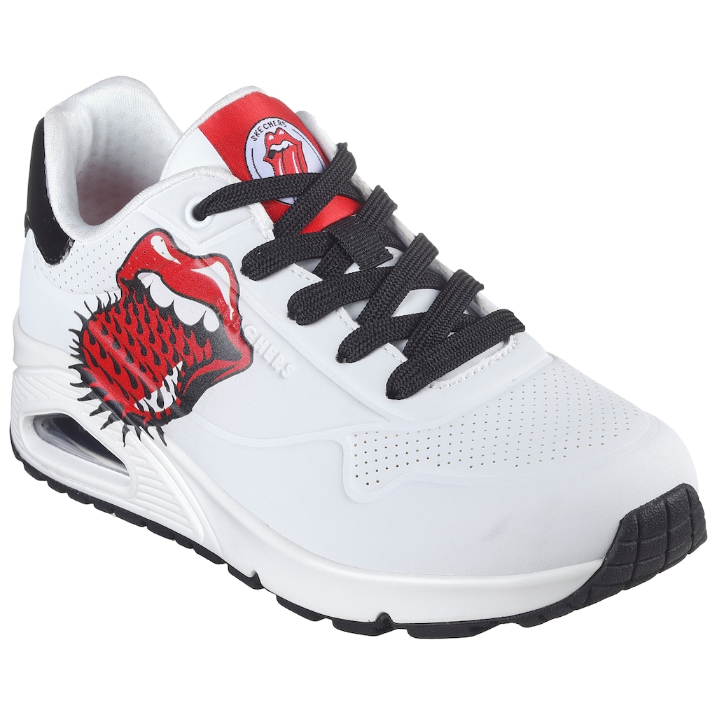 Skechers Sneaker »UNO - ROLLING STONES«, mit auffälligem Print, Freizeitschuh, Halbschuh, Schnürschuh