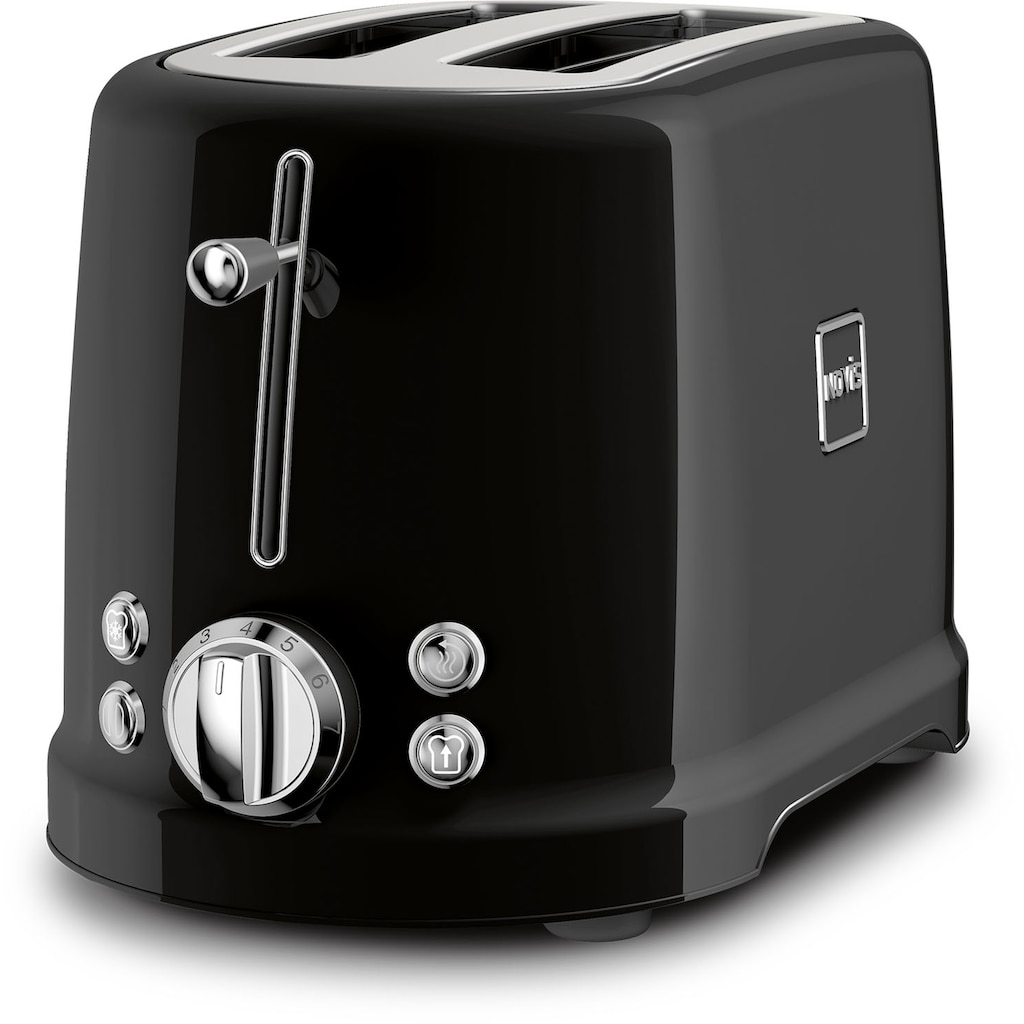 NOVIS Toaster »T4 schwarz«, 2 lange Schlitze, 1600 W