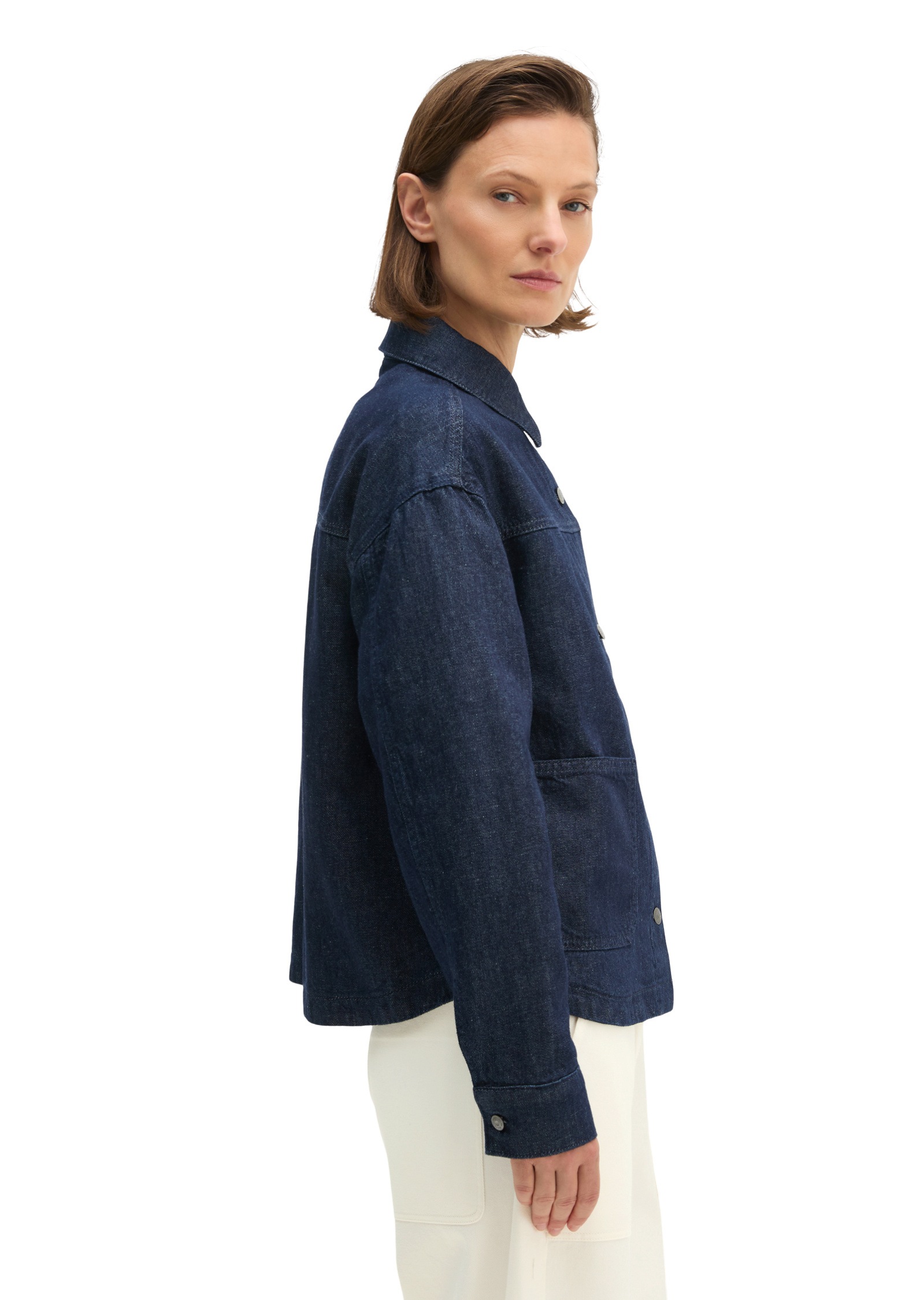 Marc O'Polo Jeansbluse »aus Organic-Cotton-Leinen-Mix«