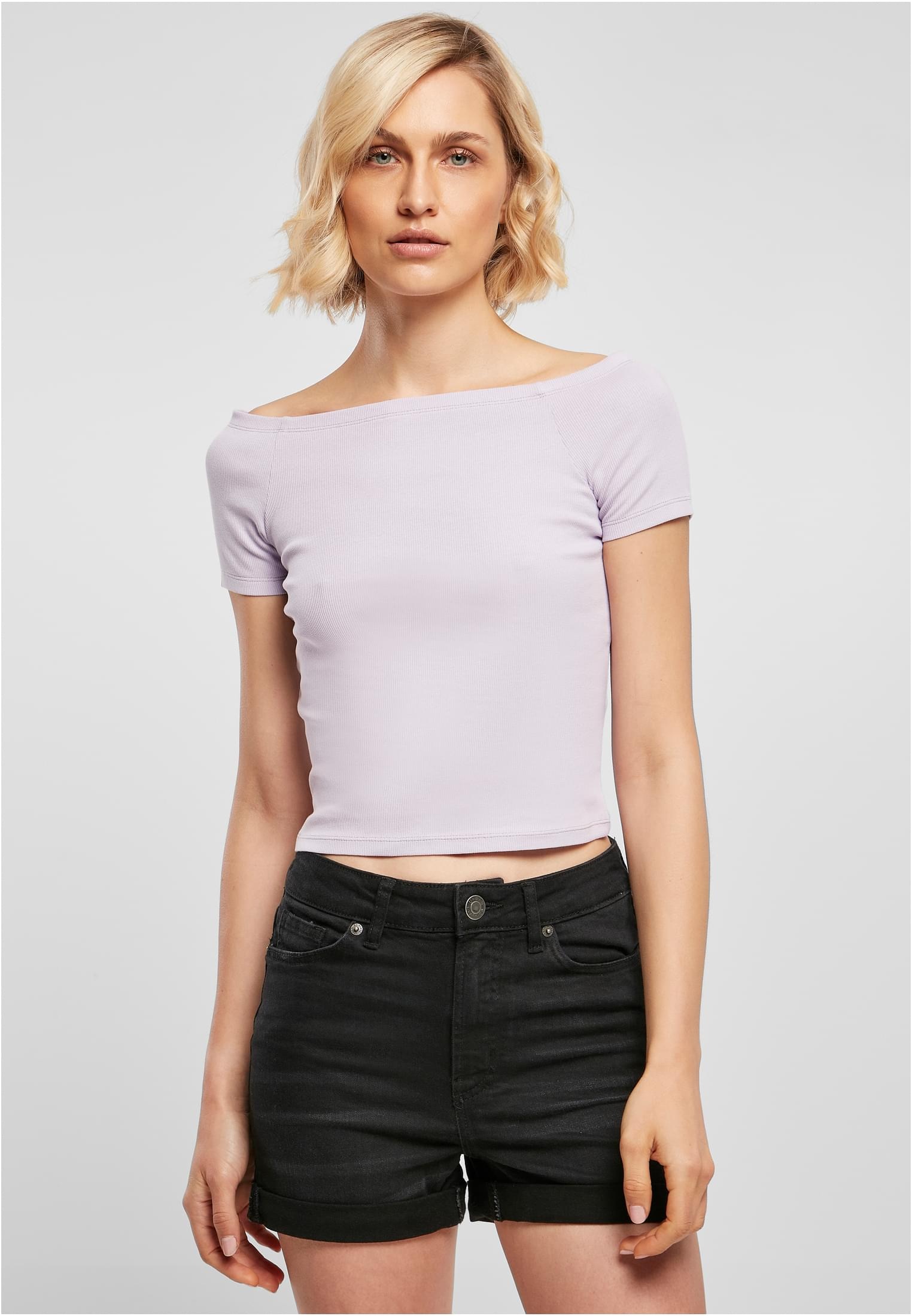 URBAN CLASSICS T-Shirt »Damen Off Rib | für BAUR Ladies (1 kaufen tlg.) Shoulder Tee«