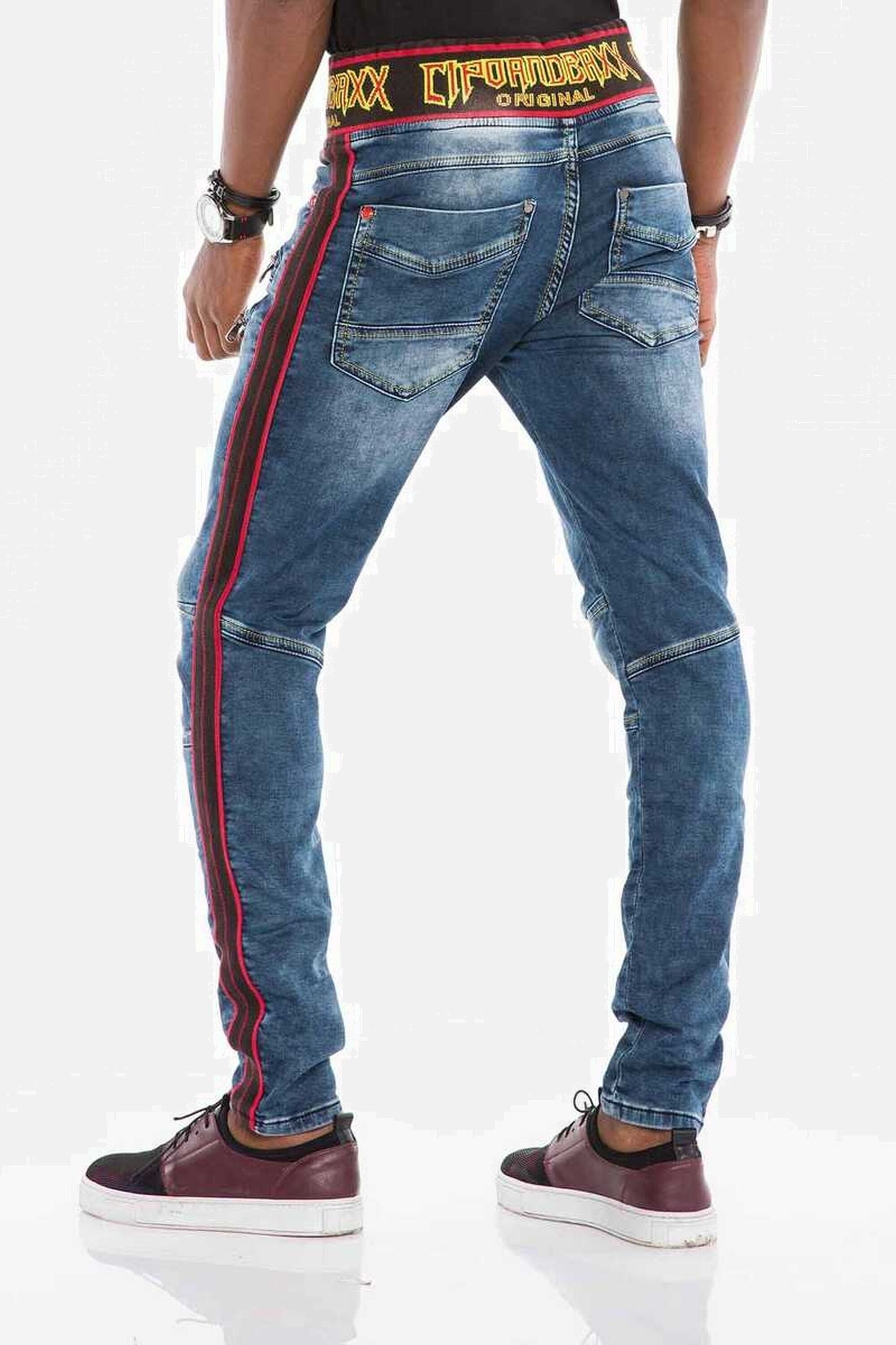 Cipo & Baxx Slim-fit-Jeans »Jeans«, mit Kordelbund in Slim Fit, CD-504