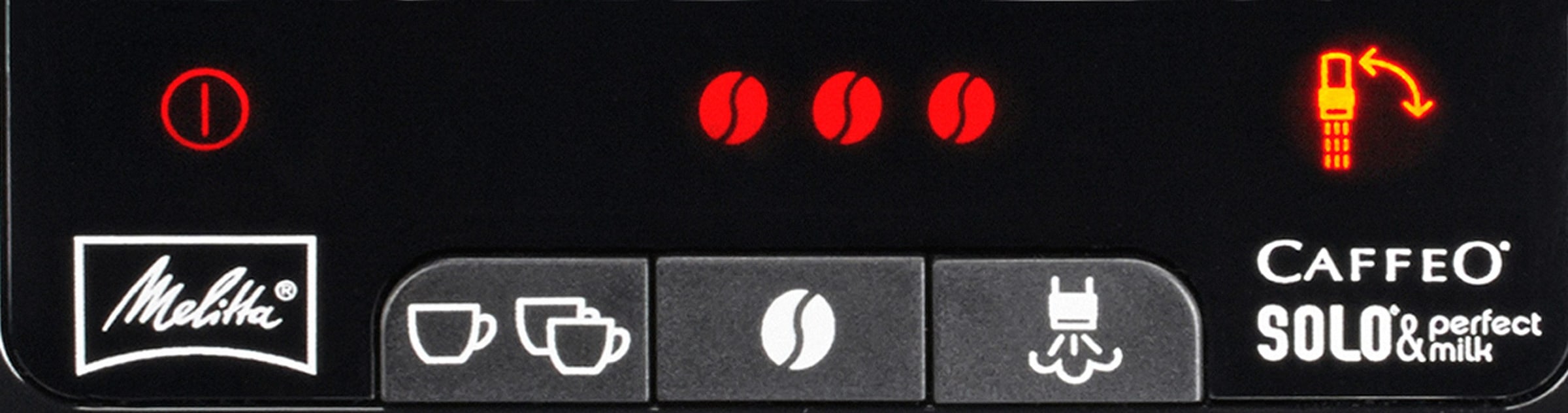 Melitta Kaffeevollautomat »Solo® & Perfect Milk E 957-201, schwarz« Café crème&Espresso per One Touch, Milchsch&heiße Milch per Drehregler