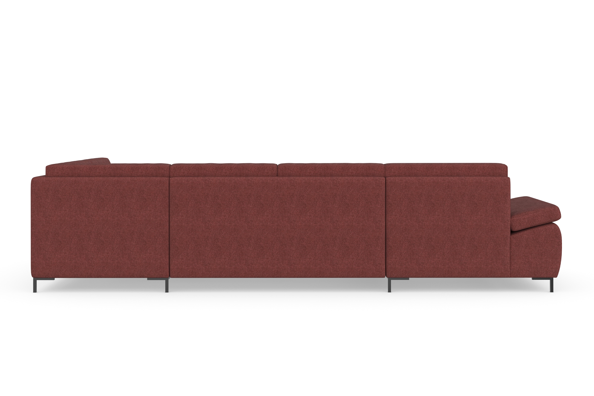 DOMO collection Wohnlandschaft »Capelo, komfortabel, klare Linien zeichnen dieses Design aus, U-Form«, mit Armteilverstellung, wahlweise mit Bettfunktion, Federkern