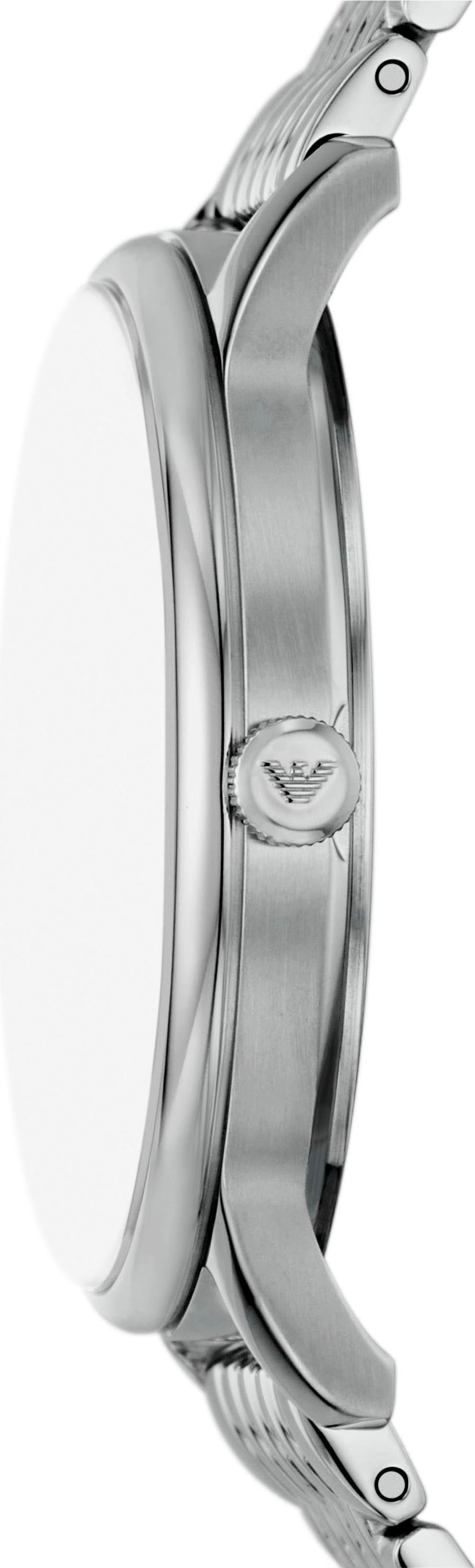 Emporio Armani Quarzuhr, Armbanduhr, Damenuhr, Herrenuhr, Edelstahlarmband, analog, Tag
