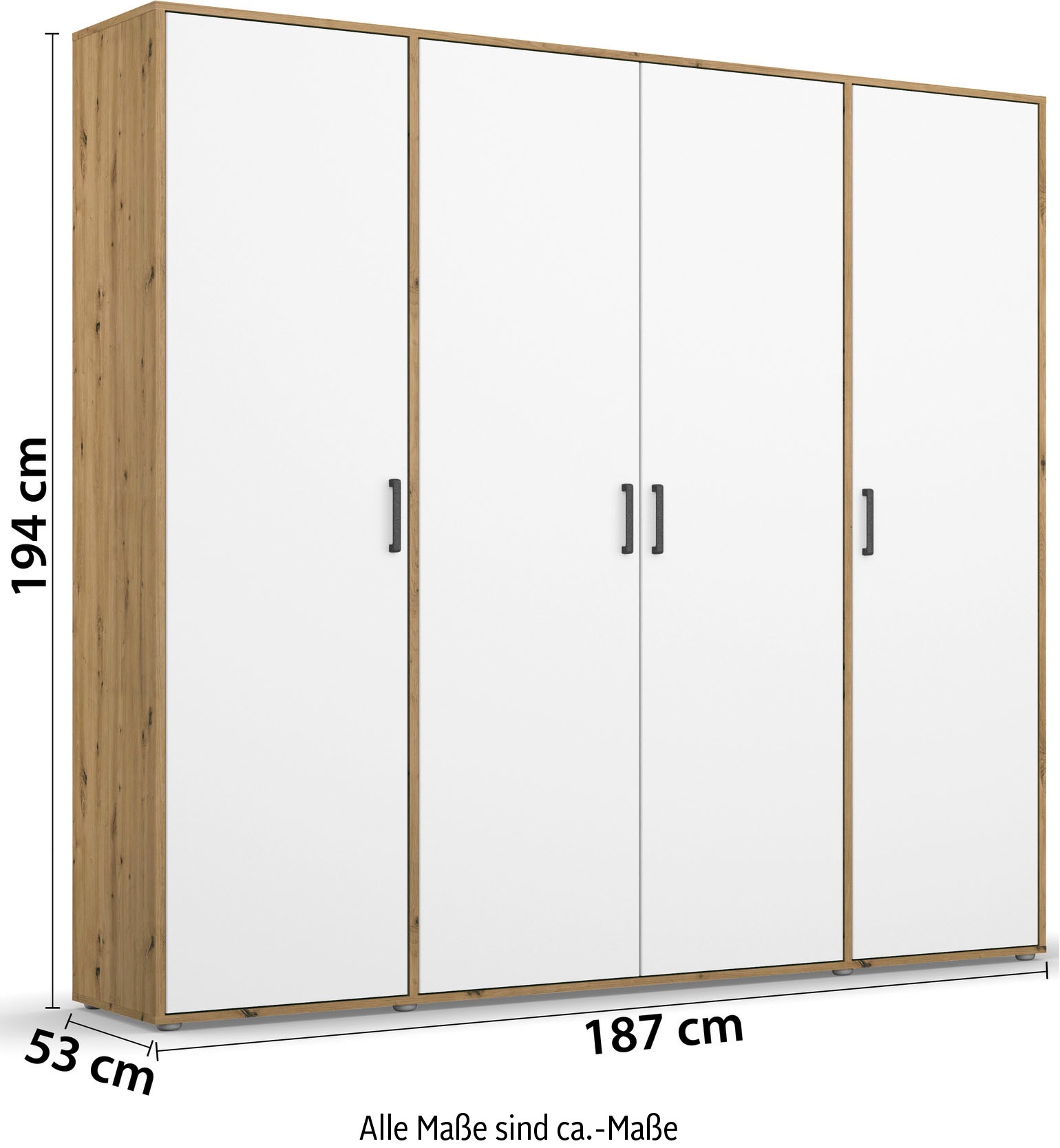 rauch Kleiderschrank »VOYAGER Otto´s Choice Garderobe Wäscheschrank TOPSELLER Schlafzimmer«, (in 3 verschiedenen Ausstattungen BASIC/CLASSIC/PREMIUM), Schrank mit modernen Griffen in viel Stauraum MADE IN GERMANY