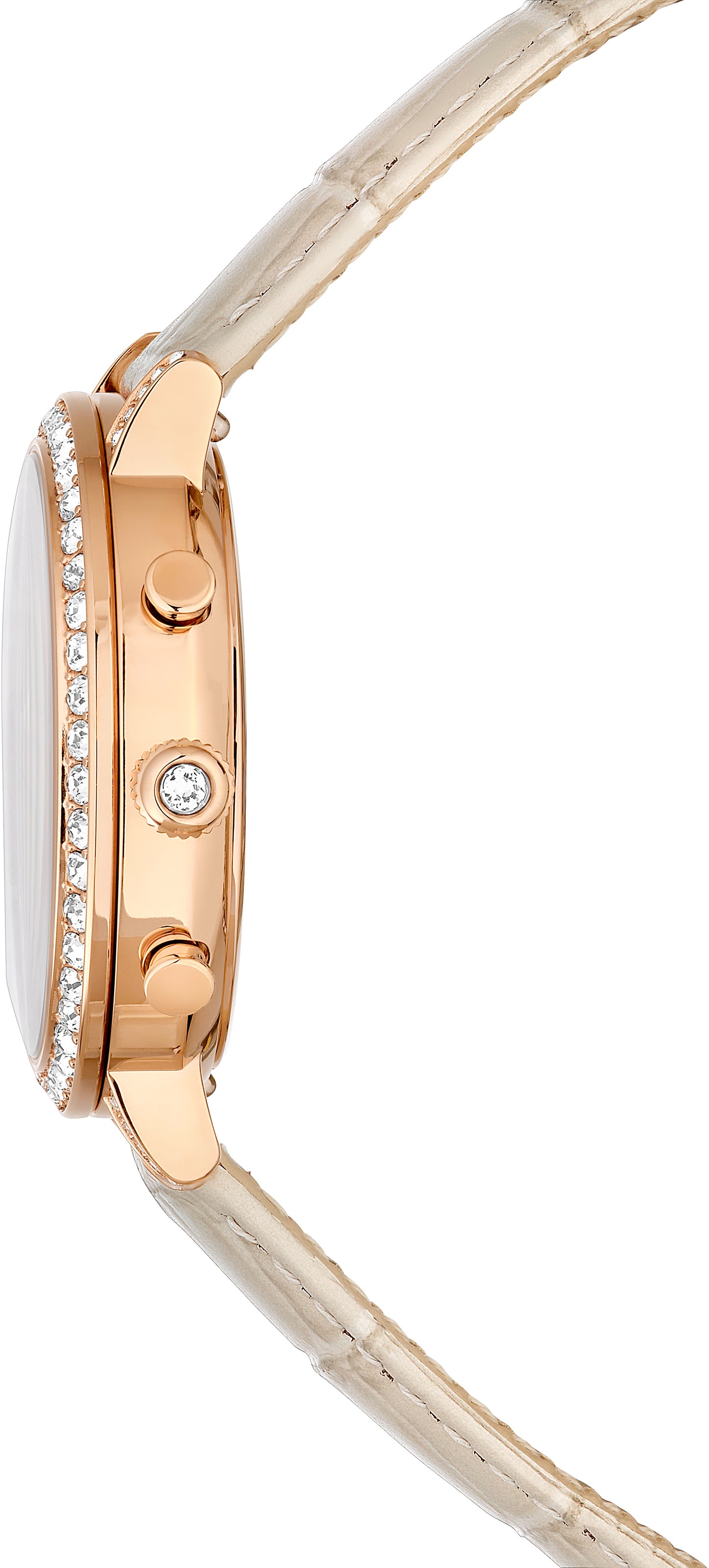 Swarovski Chronograph »MATRIX CHRONO«, Quarzuhr, Armbanduhr, Damenuhr, Swiss Made, Lederarmband, analog