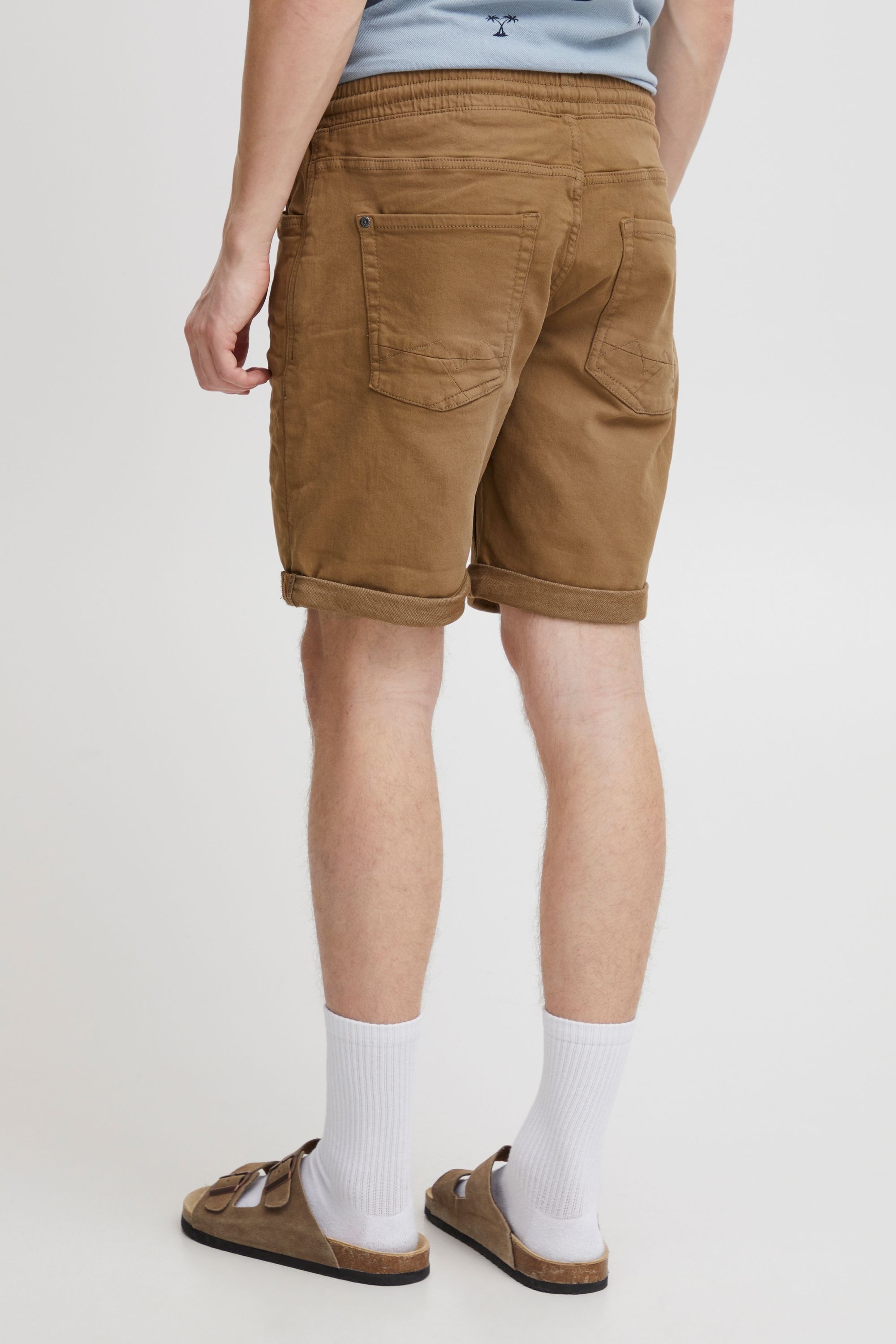 Jeansshorts BLEND "Jeansshorts BHJogg", Herren, Gr. L, N-Gr, braun (otter), Obermaterial: 85% Baumwolle CO. 13% Polyester PES. 2% Elasthan EL., Jeans Jeansshorts 6