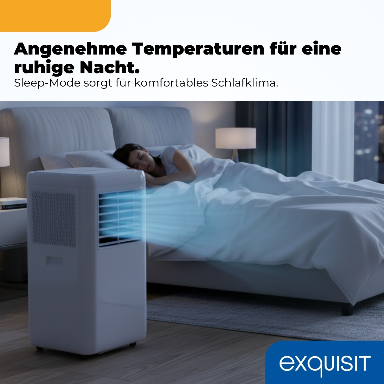 exquisit 4-in-1-Klimagerät »CM 31200 we, für Räume bis zu 23m²« Ganzjähriger Komfort mit Kühlen, Heizen, Entfeuchten und Lüften
