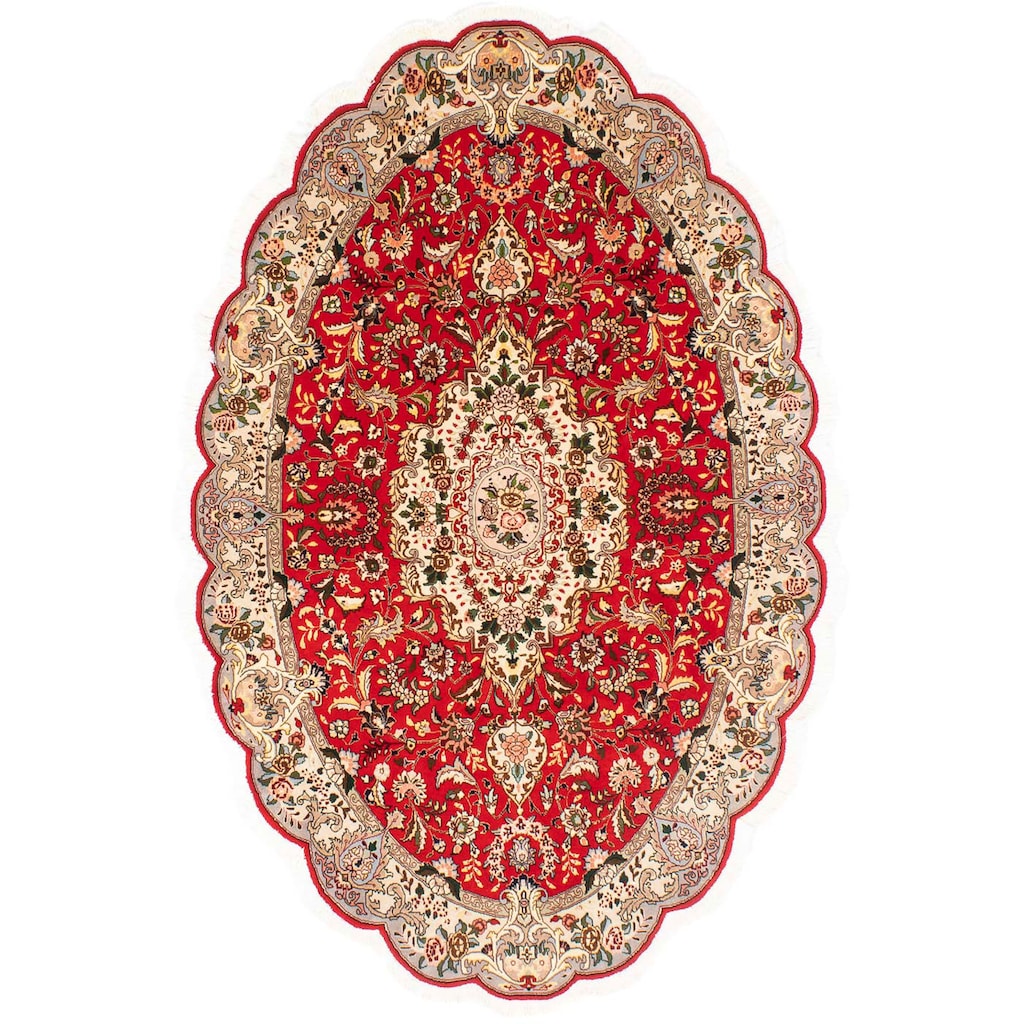 morgenland Orientteppich »Perser - Täbriz - Royal oval - 200 x 130 cm - rot«, oval