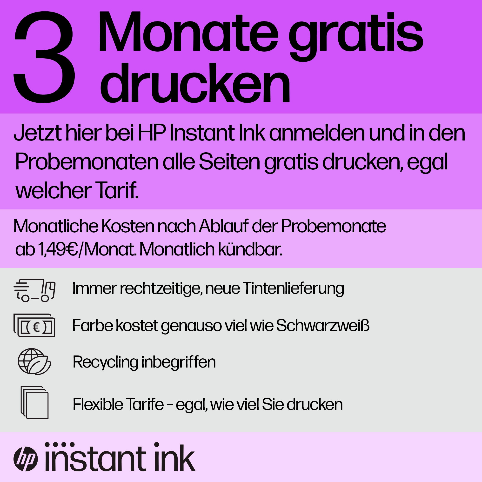 HP Tintenpatrone »308 2er-Pack« 3 Probemonate gratis drucken *