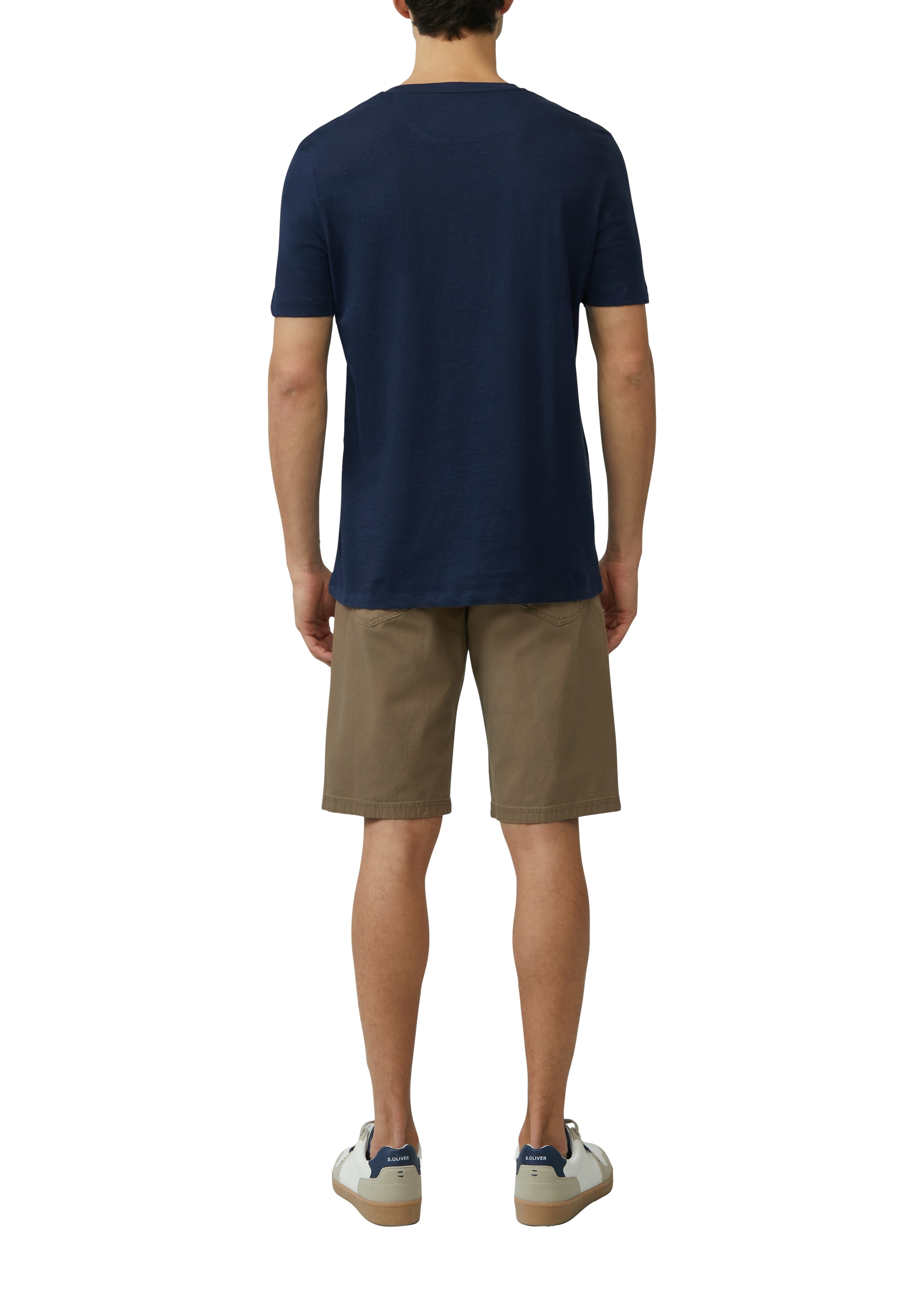 s.Oliver T-Shirt, mit Leinenanteil