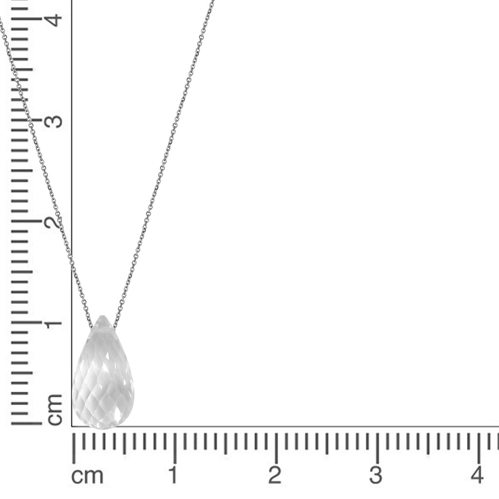 Zeeme Kette mit Anhänger »925-/ Sterling Silber Bergkristall Tropfen«