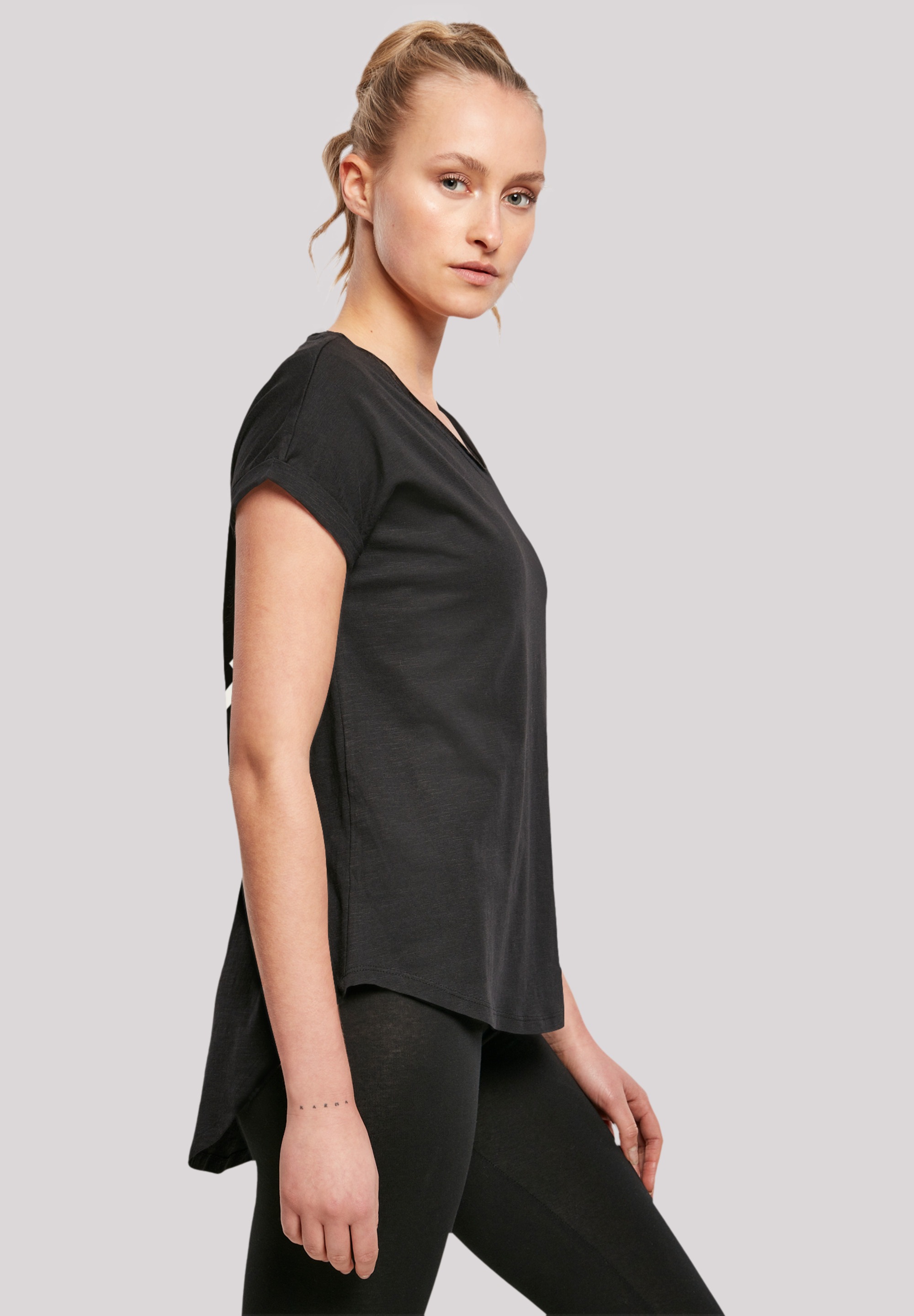 F4NT4STIC T-Shirt »Damen Long T-Shirt Ahoi Anker Knut & Jan Hamburg«, Print