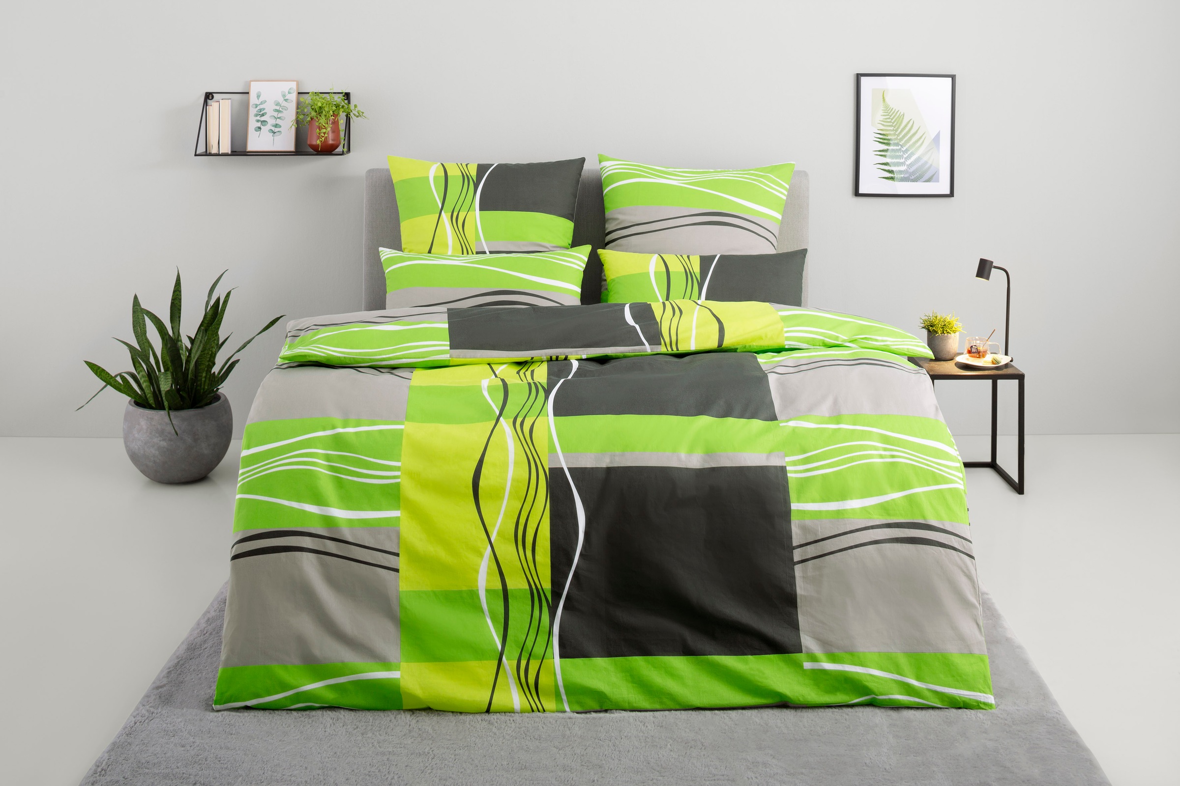 my home Bettwäsche "Kelian" 3 tlg. in verschiedenen Qualitäten, gemusterte günstig online kaufen