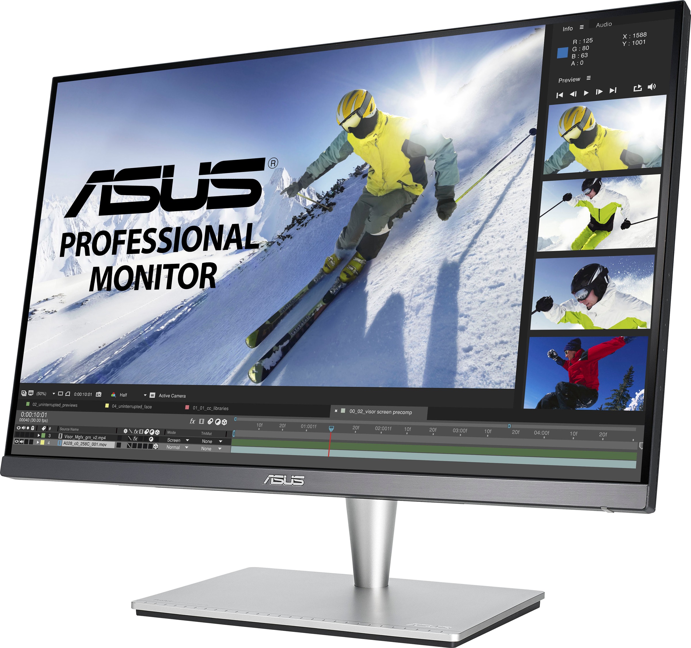 Asus LED-Monitor »PA24AC«, 61 cm/24 Zoll, 1920 x 1200 px, WUXGA, 5 ms Reaktionszeit, 60 Hz