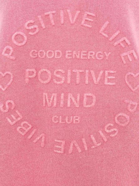 Zwillingsherz Sweatshirt »Sweatshirt BW "Positive Mind"«, Sweatshirt im Used-Look mit V-Ausschnitt und Stempeldruck