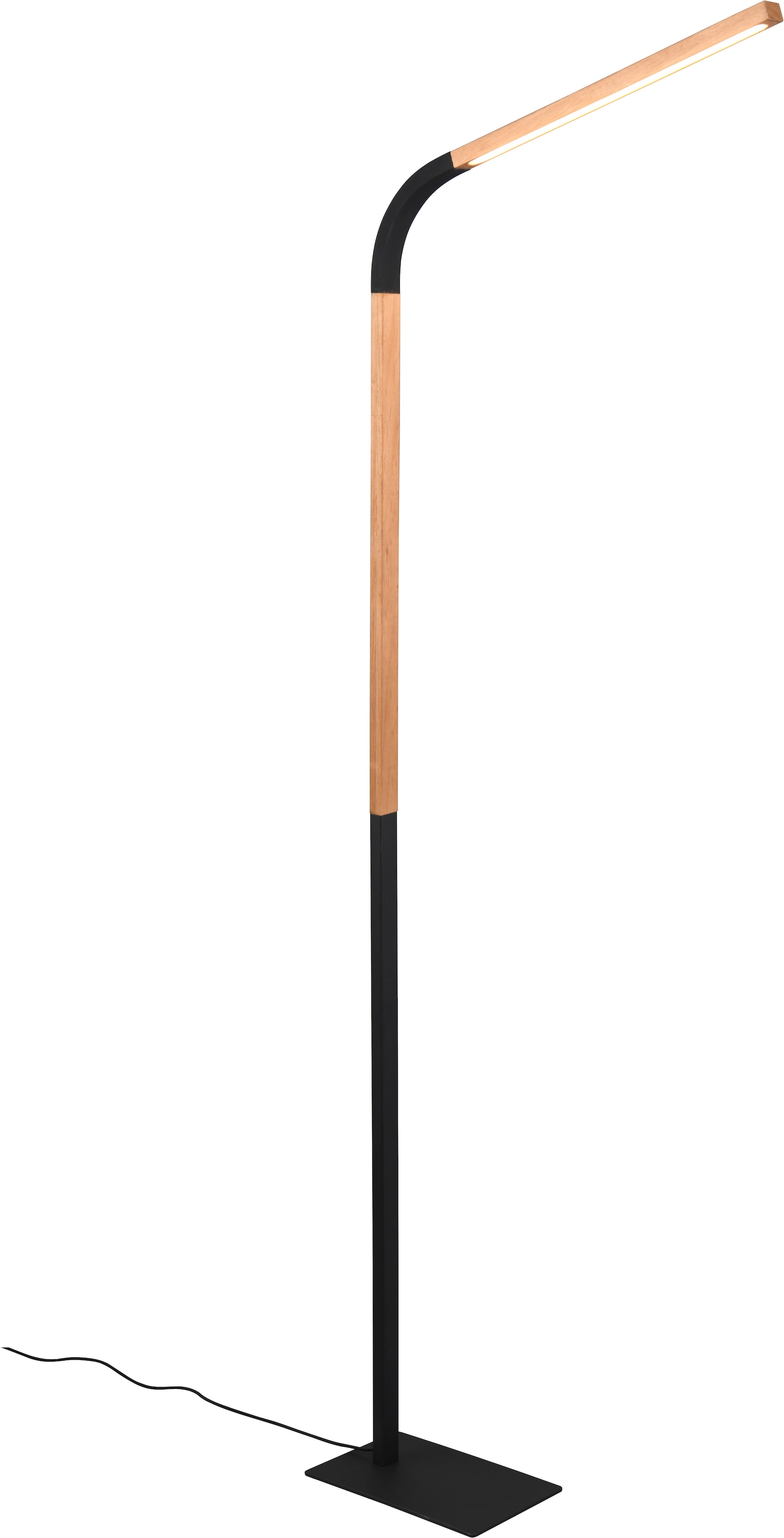 TRIO Leuchten LED Stehlampe »NORRIS, Stehleuchte mit Fußdimmer und Flexarm, Leseleuchte H. 140cm« LED-Board 1 Stk. Warmweiß 11W 1400 Lumen warmweiße LED, dimmbar per Fußschalter (3 Stufen)