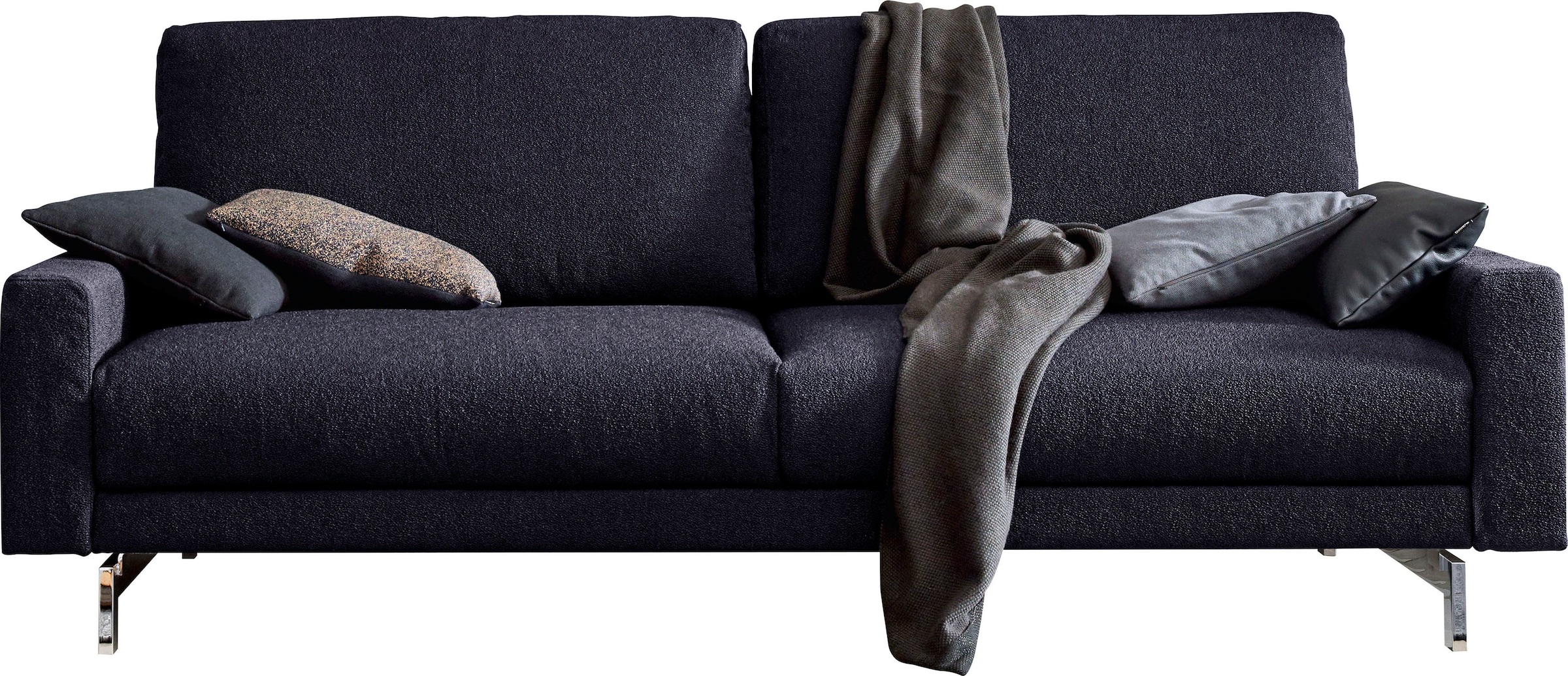hülsta sofa 3-Sitzer »hs.450«, Armlehne niedrig, Fuß chromfarben glänzend, Breite 204 cm