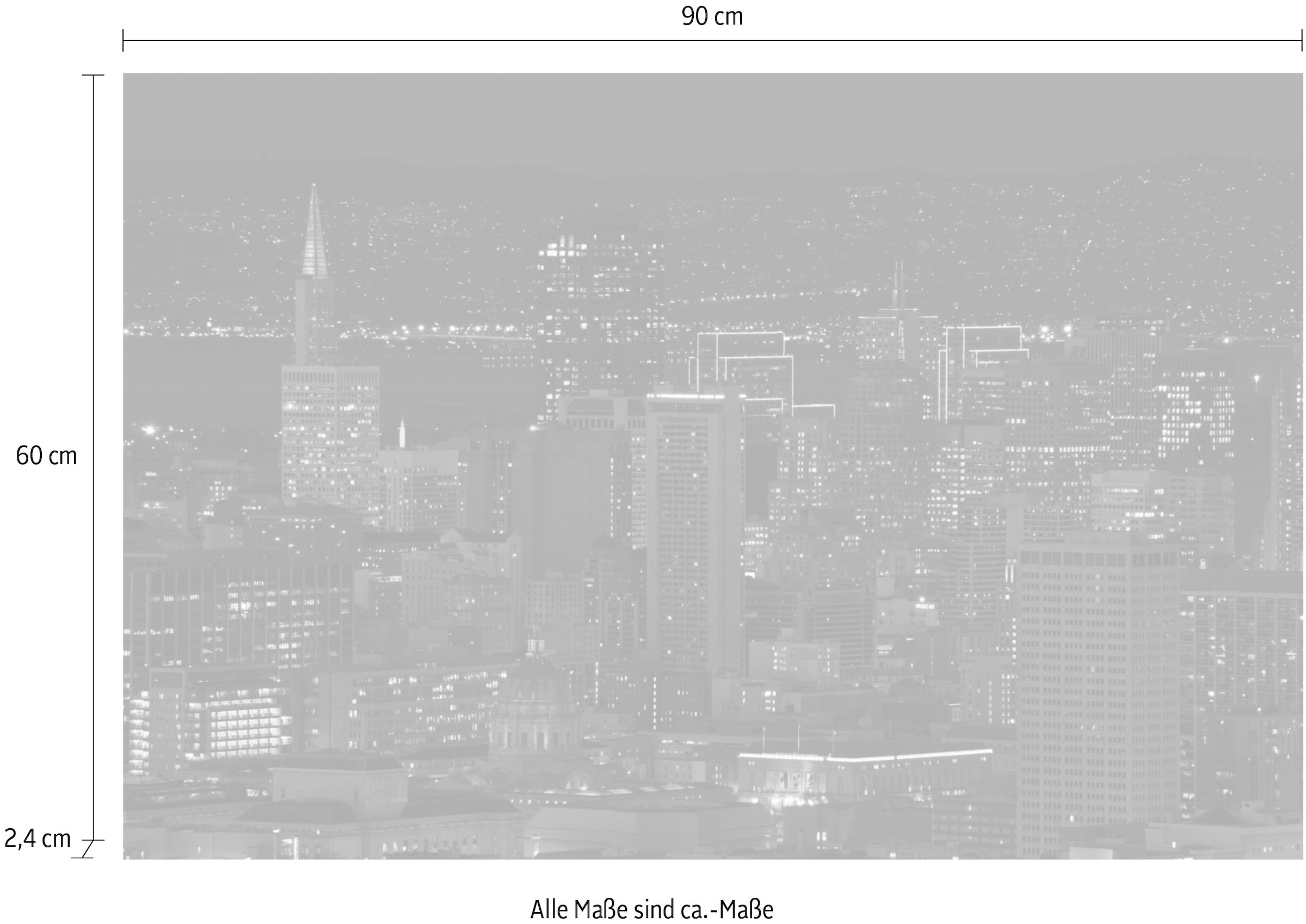 queence Acrylglasbild »Stadt«, Elemente der Architektur-Gebäude-Städte-Skyline-Himmel, Fine Art-Print in Galeriequalität