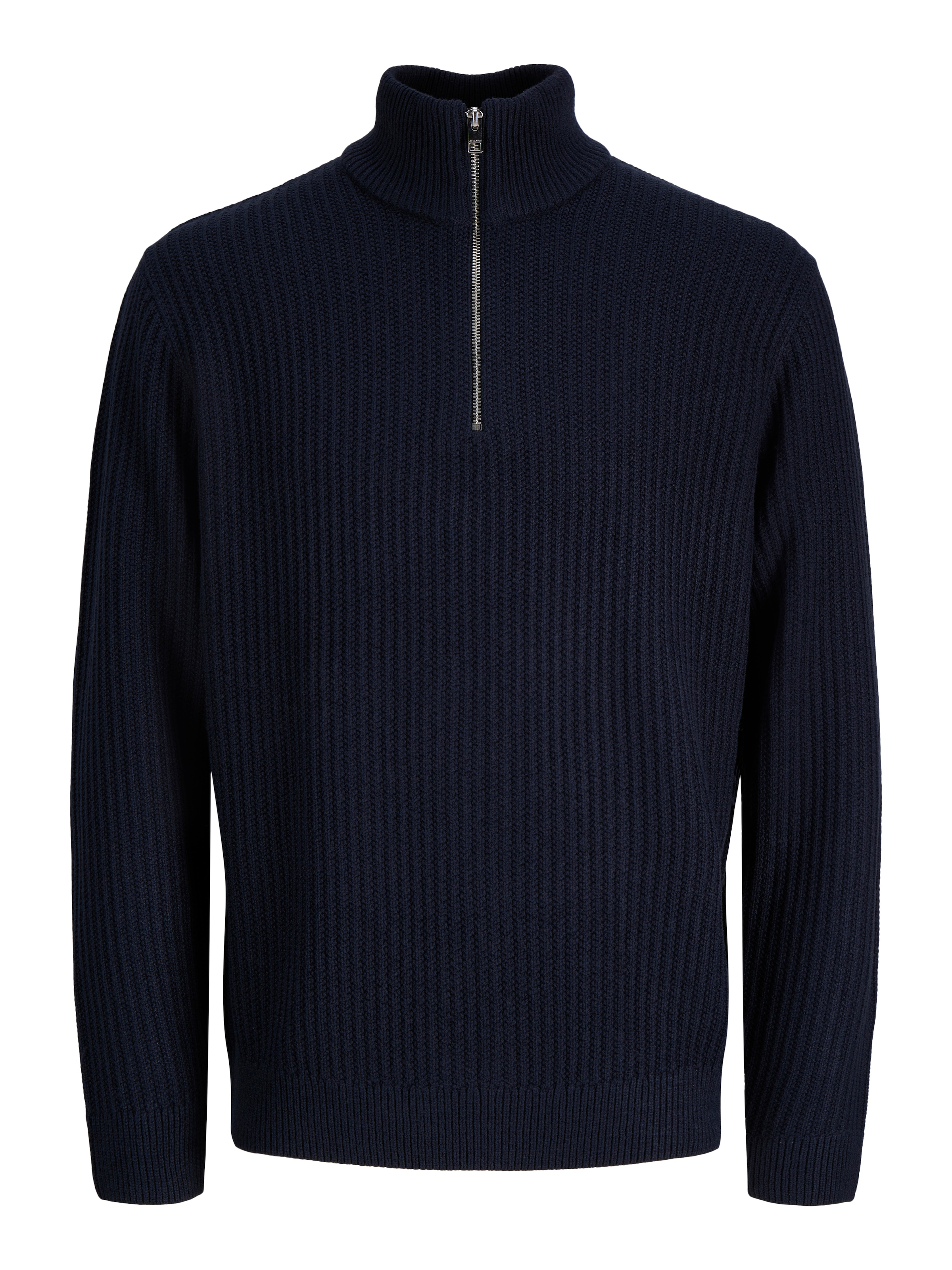 Jack & Jones Troyer »JJSAGE KNIT HALF ZIP« Materialmix, locker geschnitten