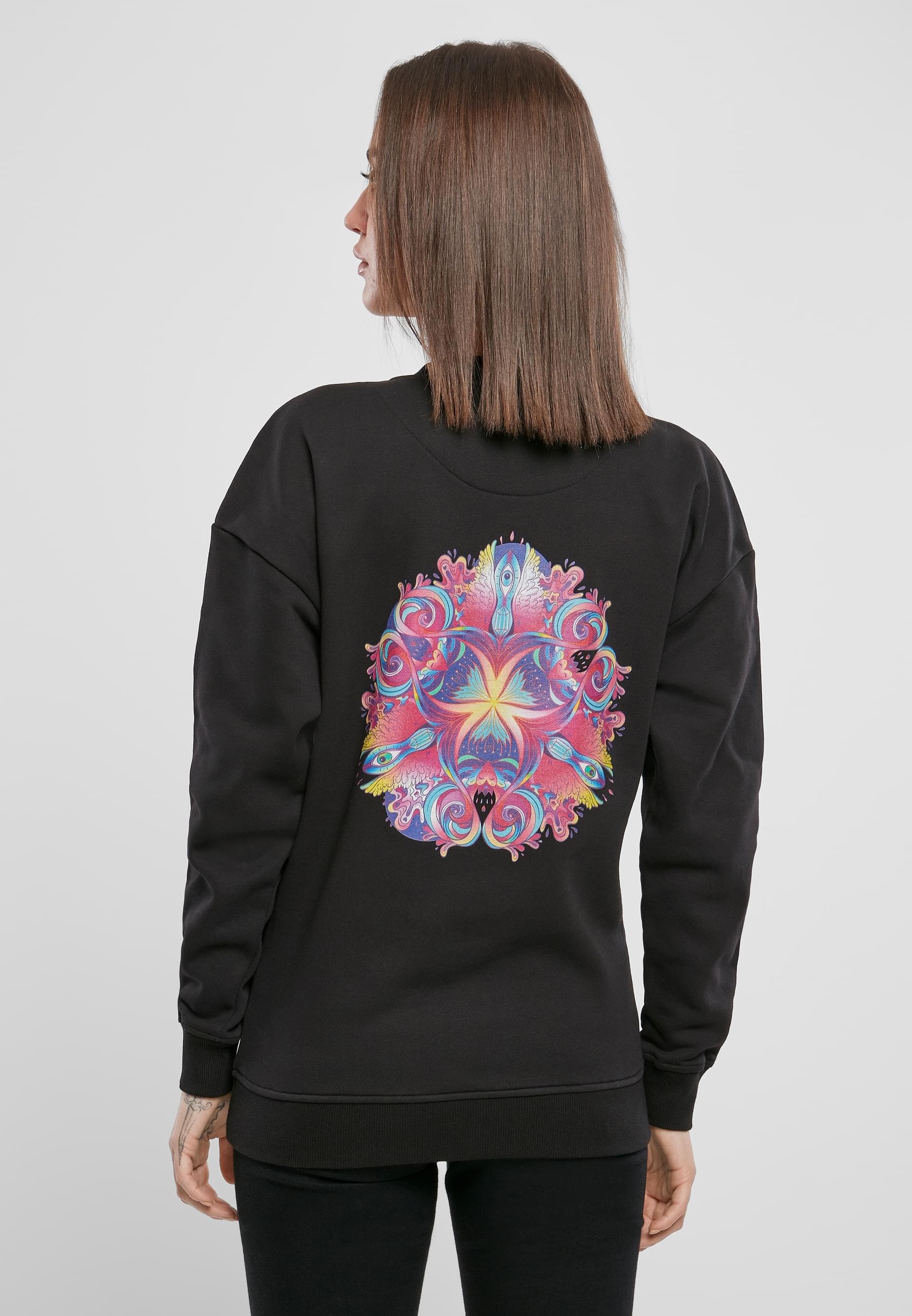 MisterTee Sweater »MisterTee Damen Ladies Psychadelic Mandala Crewneck«, (1 tlg.)