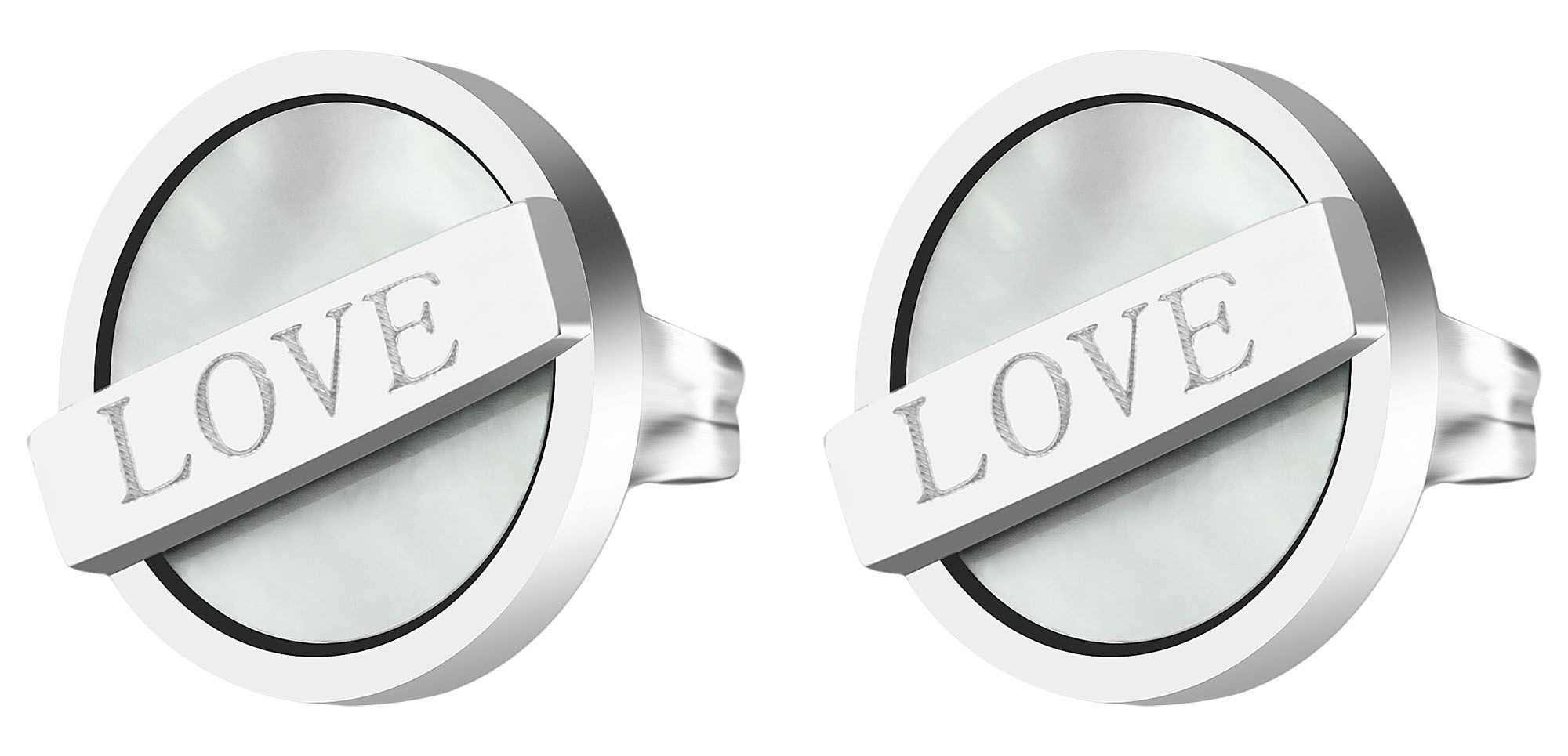 Adelia´s Paar Ohrhänger »Damen Ohrringe – Ohrstecker aus Edelstahl mit Perlmutt« Zum Verschenken – passend für viele Anlässe