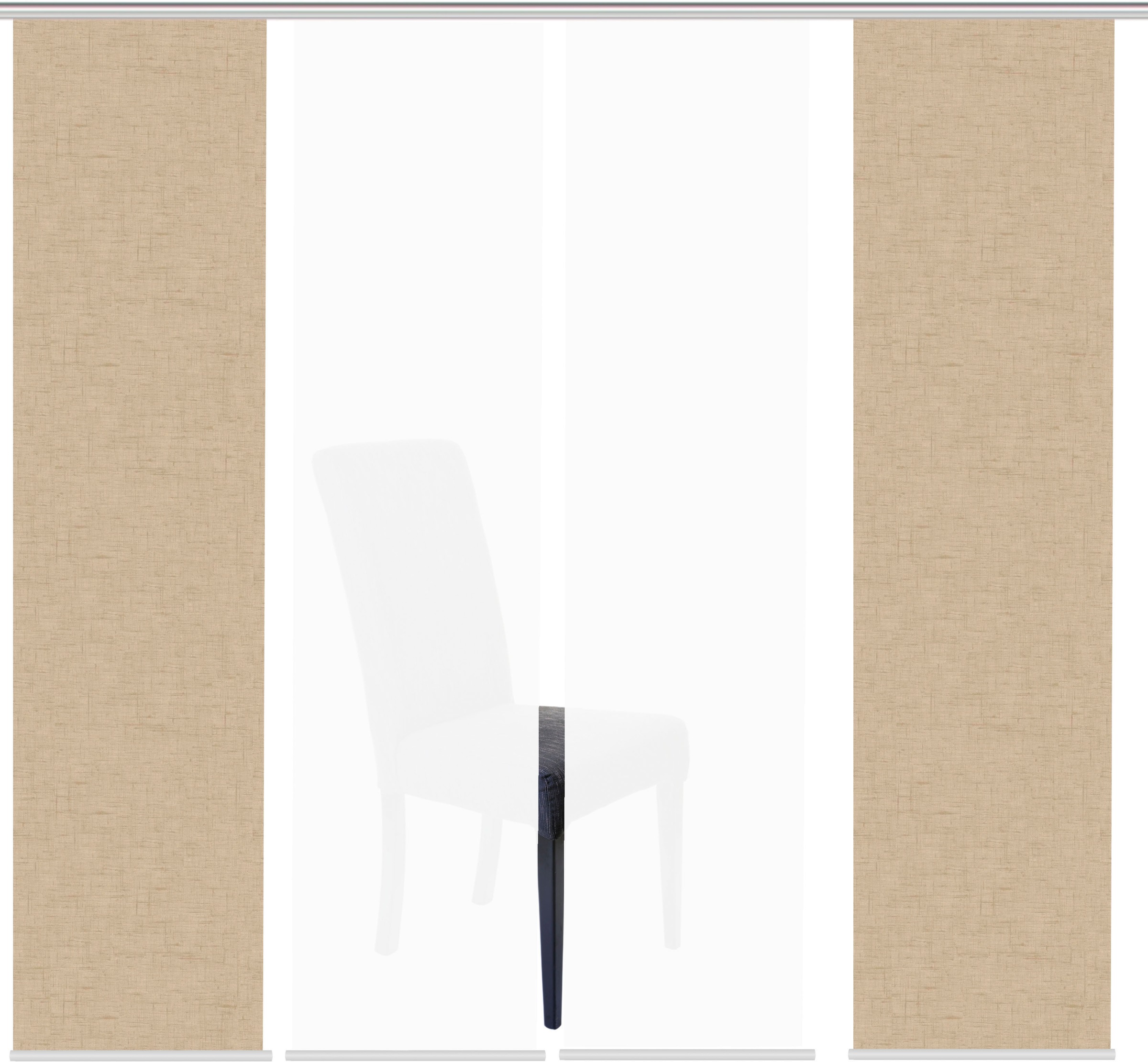 HOME WOHNIDEEN Schiebegardine »PIVE 4er SET«, (4 St.), Schiebevorhang Digidruck 4er Set PIVE