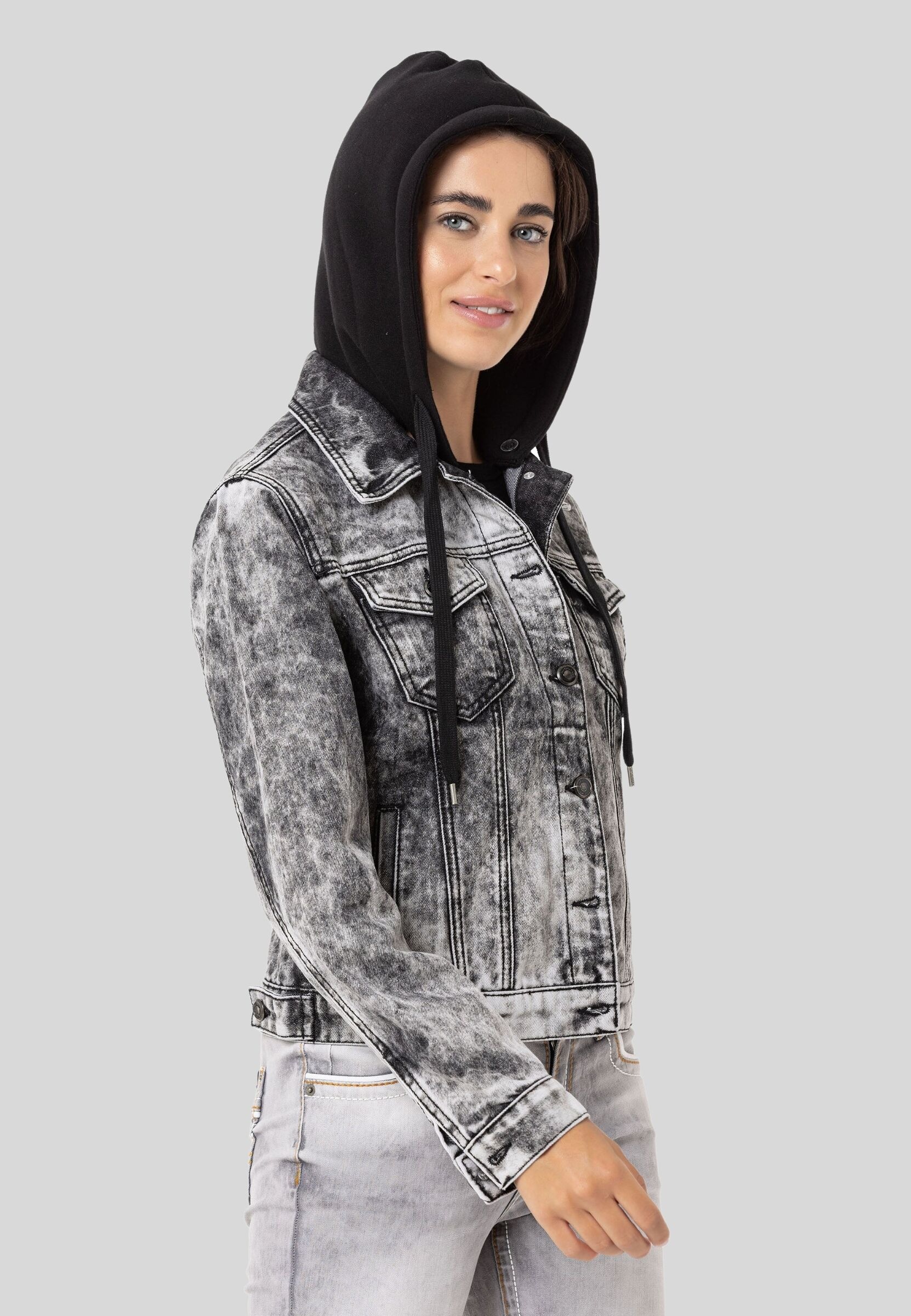 Cipo & Baxx Jeansjacke »Jacken«, ohne Kapuze, im washed Look
