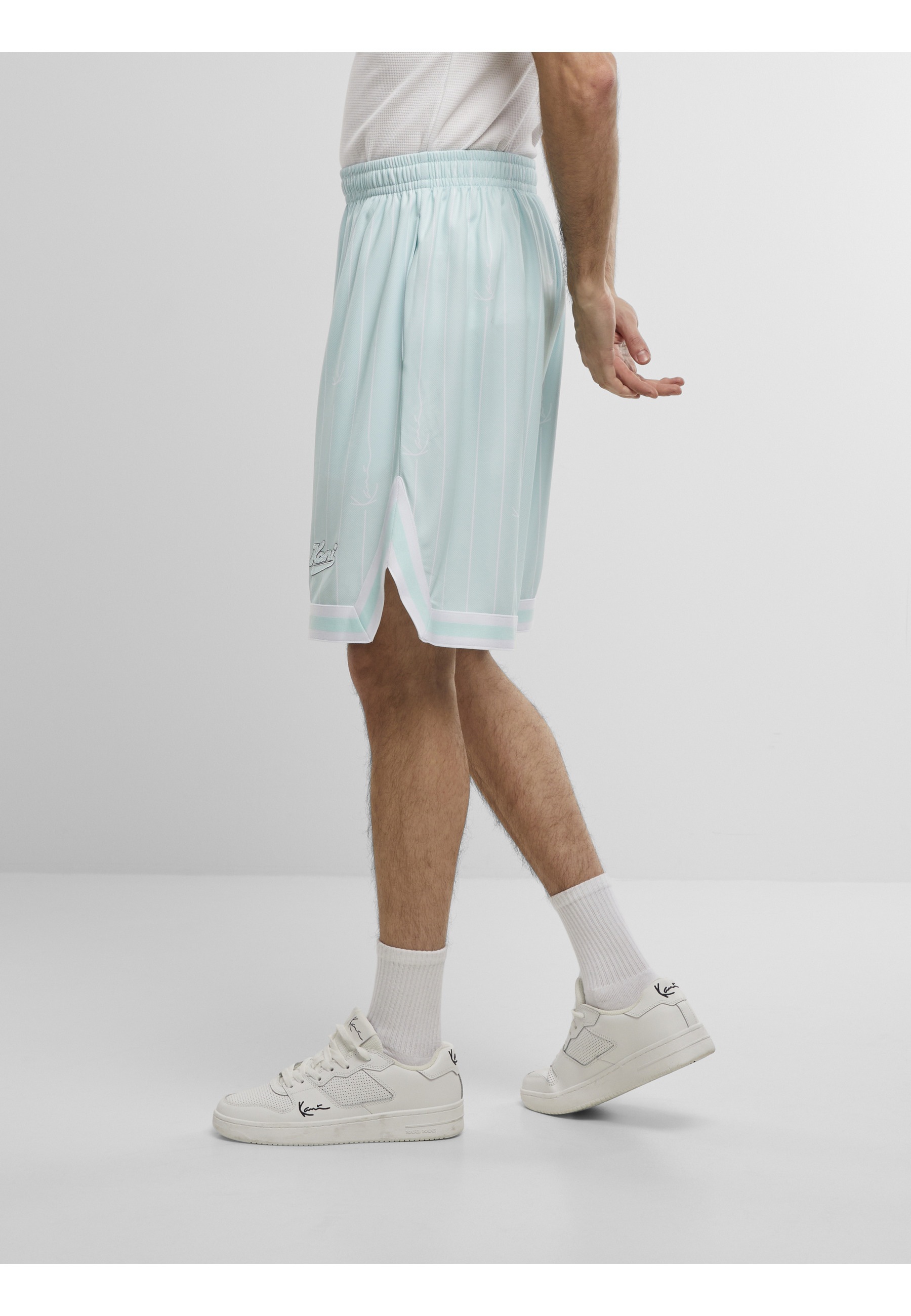 Karl Kani Shorts »Karl Kani Small Varsity Logo Pinstripe Mesh Shorts«