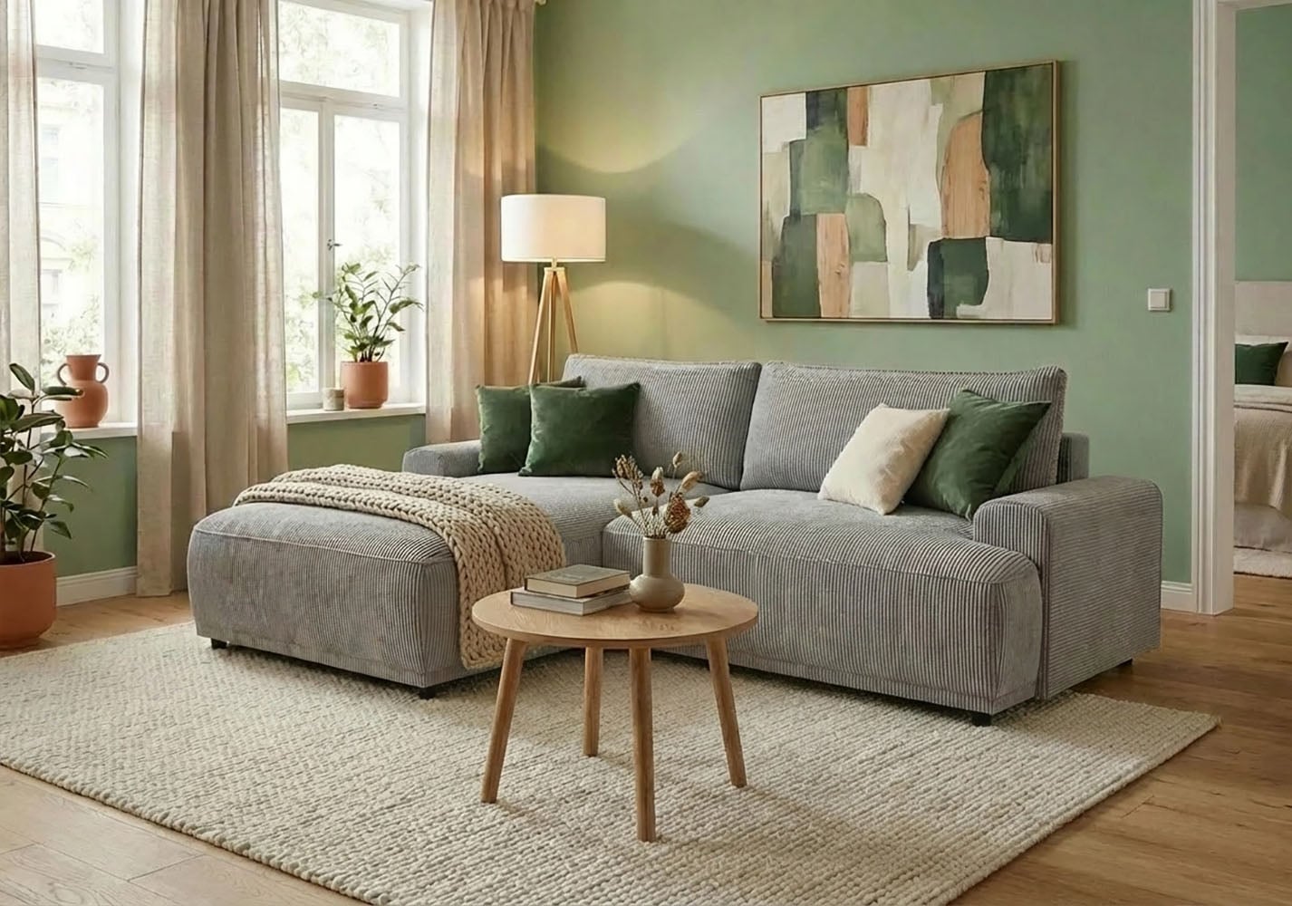 TRENDMANUFAKTUR Ecksofa "Fordon, Schlafsofa mit Bettkasten, Couch in L-Form günstig online kaufen