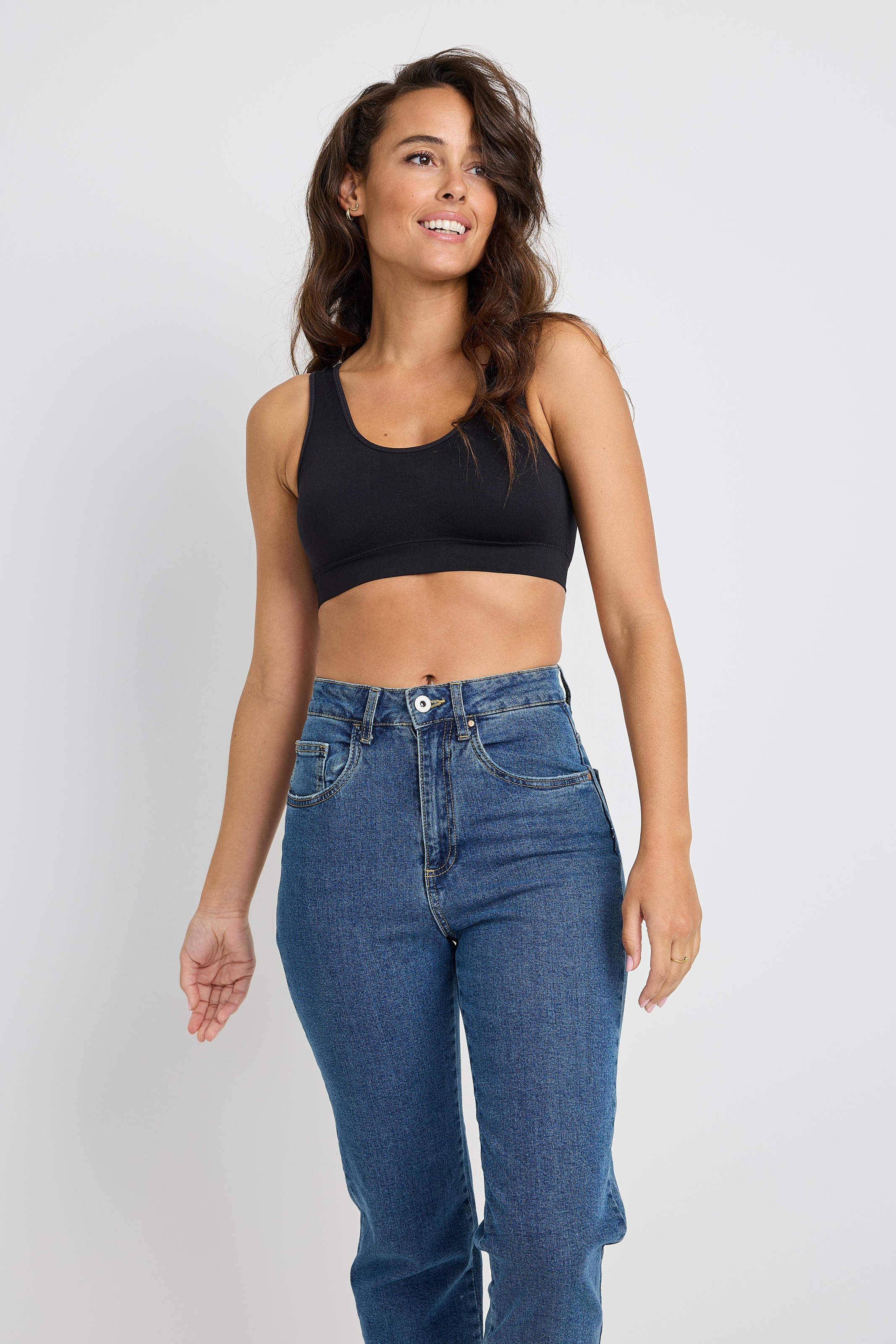 Thumbnail - Jockey Bralette "Seamfree Stretch" 2er Pack, Rundhals, breite Träger, ohne Seitennähte