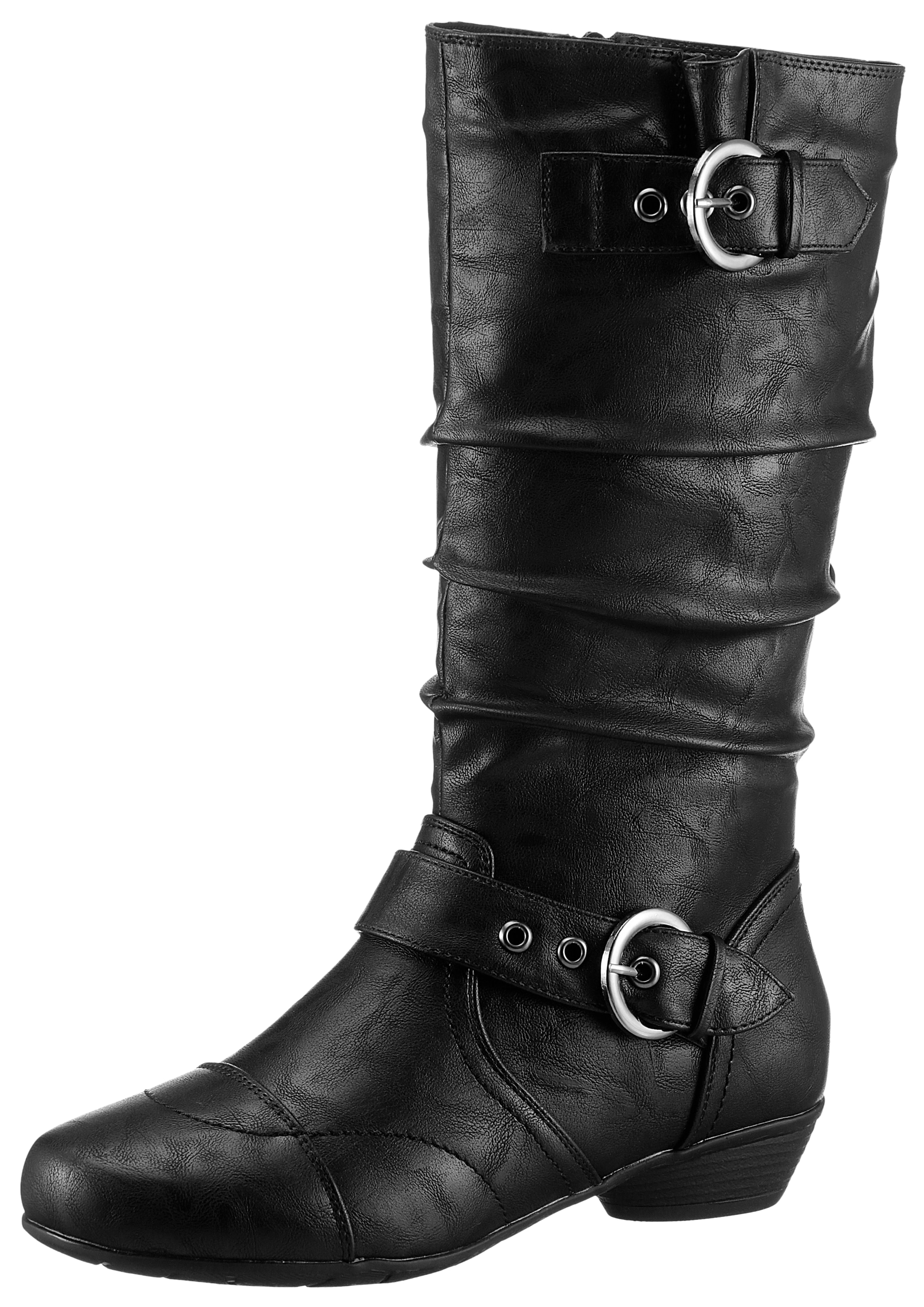 Aniston SHOES Stiefel Used-Look, mit gerafftem Schaft