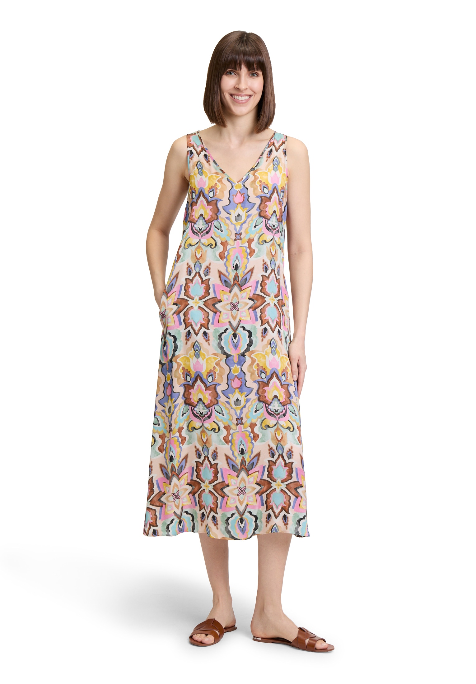Vera Mont Sommerkleid "Vera Mont Damen Sommerkleid mit V-Ausschnitt", Druck günstig online kaufen