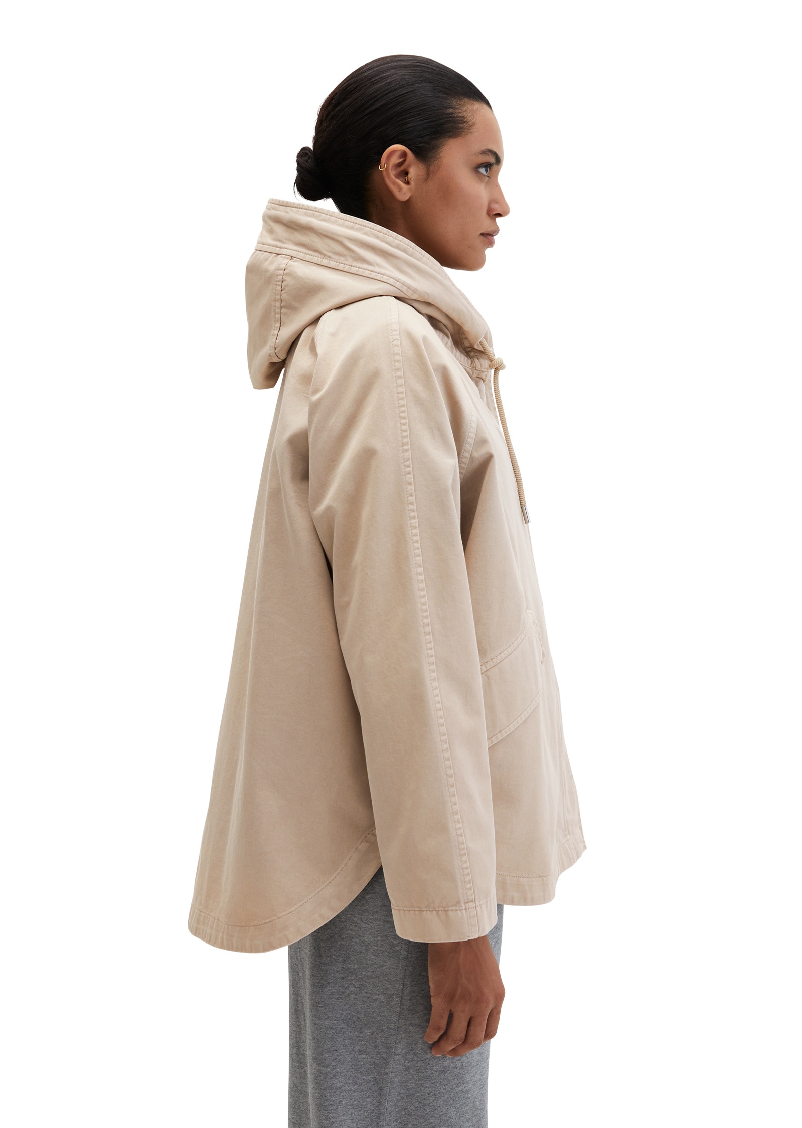 Marc O'Polo Outdoorjacke »aus Organic Cotton-Twill« mit Kapuze