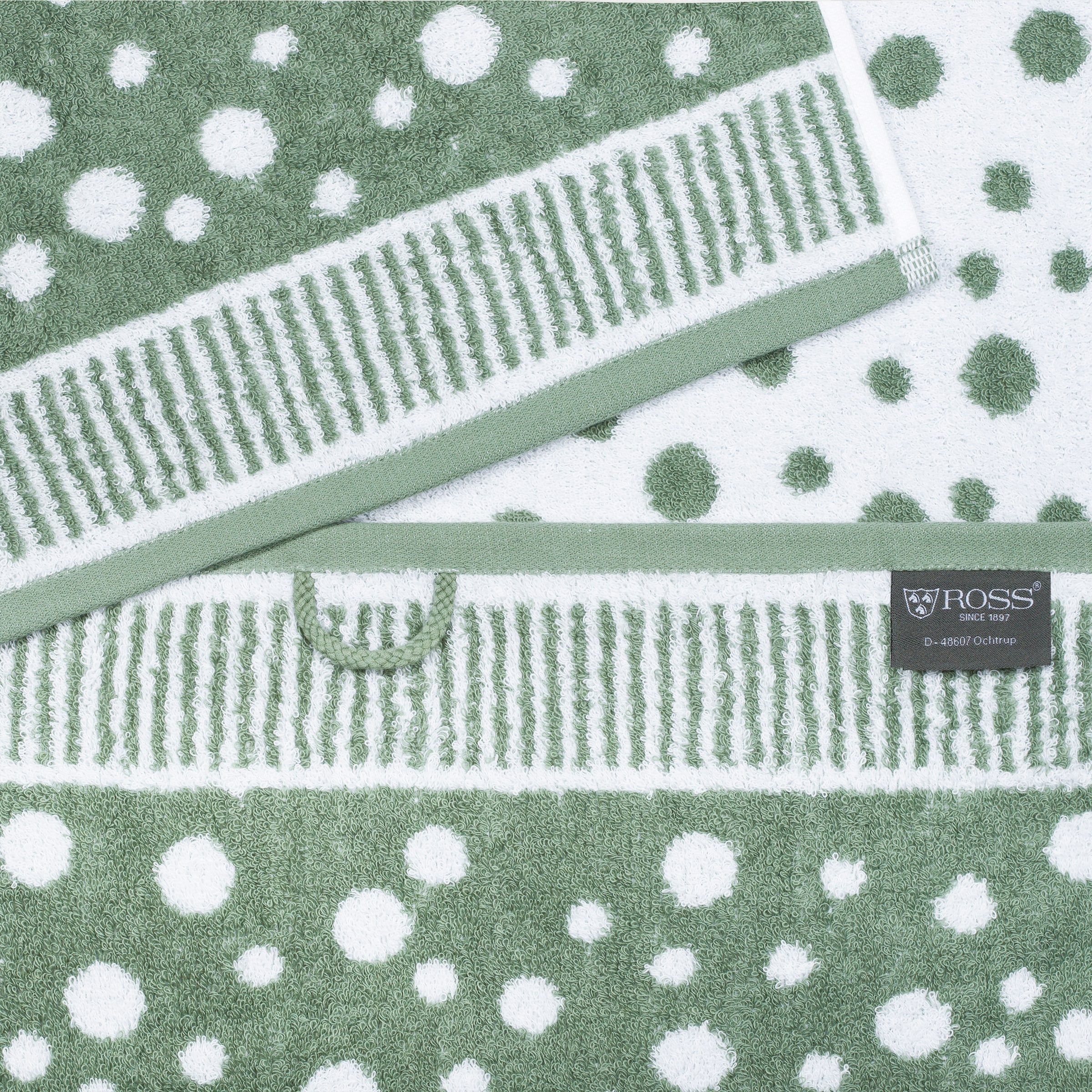 ROSS Handtücher »Punkte, allover« aus feinster Baumwolle