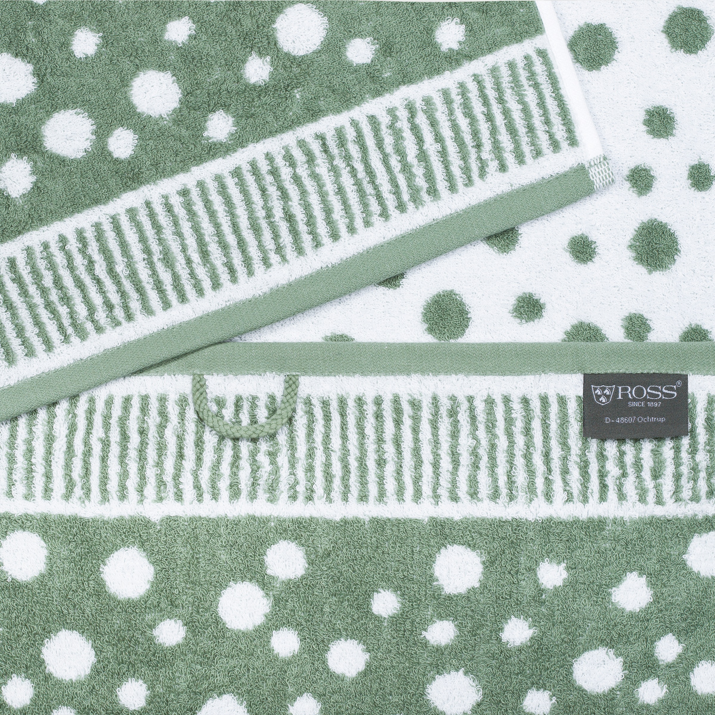 Thumbnail - ROSS Duschtuch "Punkte, allover" aus feinster Baumwolle