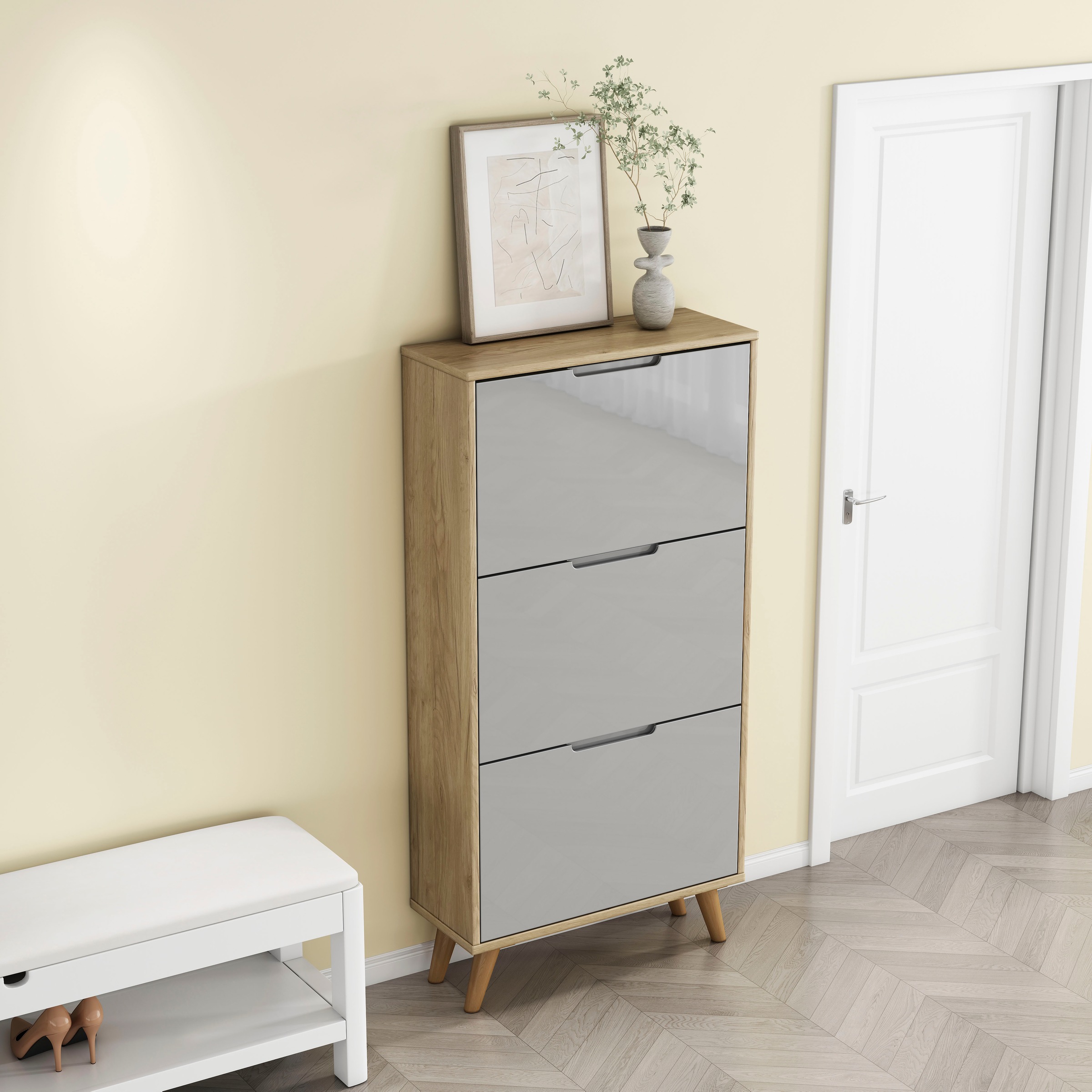 OTTO home Schuhschrank »Lund« FSC-zertifiziertem Holz, ABS-Kanten, Breite 62 cm