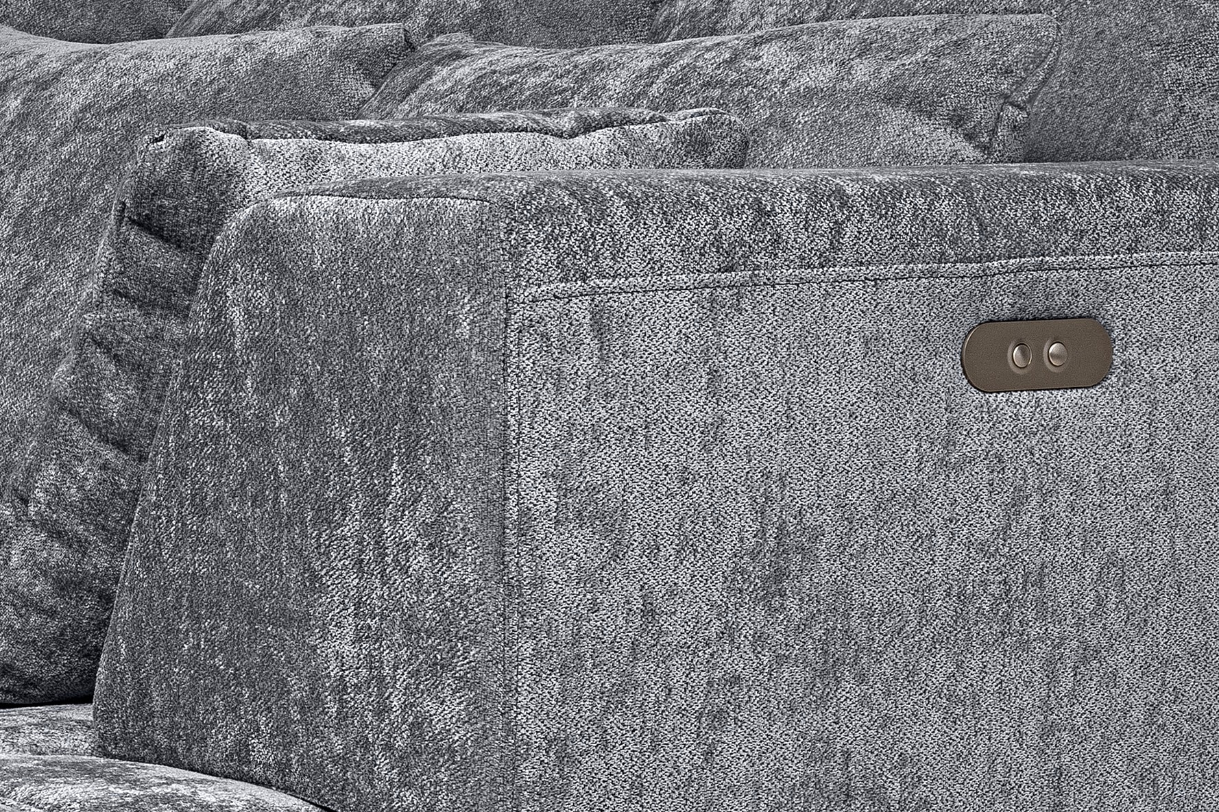 WERK2 Ecksofa »Tiga, Komfortsofa mit elekt. Auszugsfunktion, bequem, L-Form« Pure Wohlfühlgarantie: Ausziehbare Sitztiefe, XXL-Ottomane & Kissen.