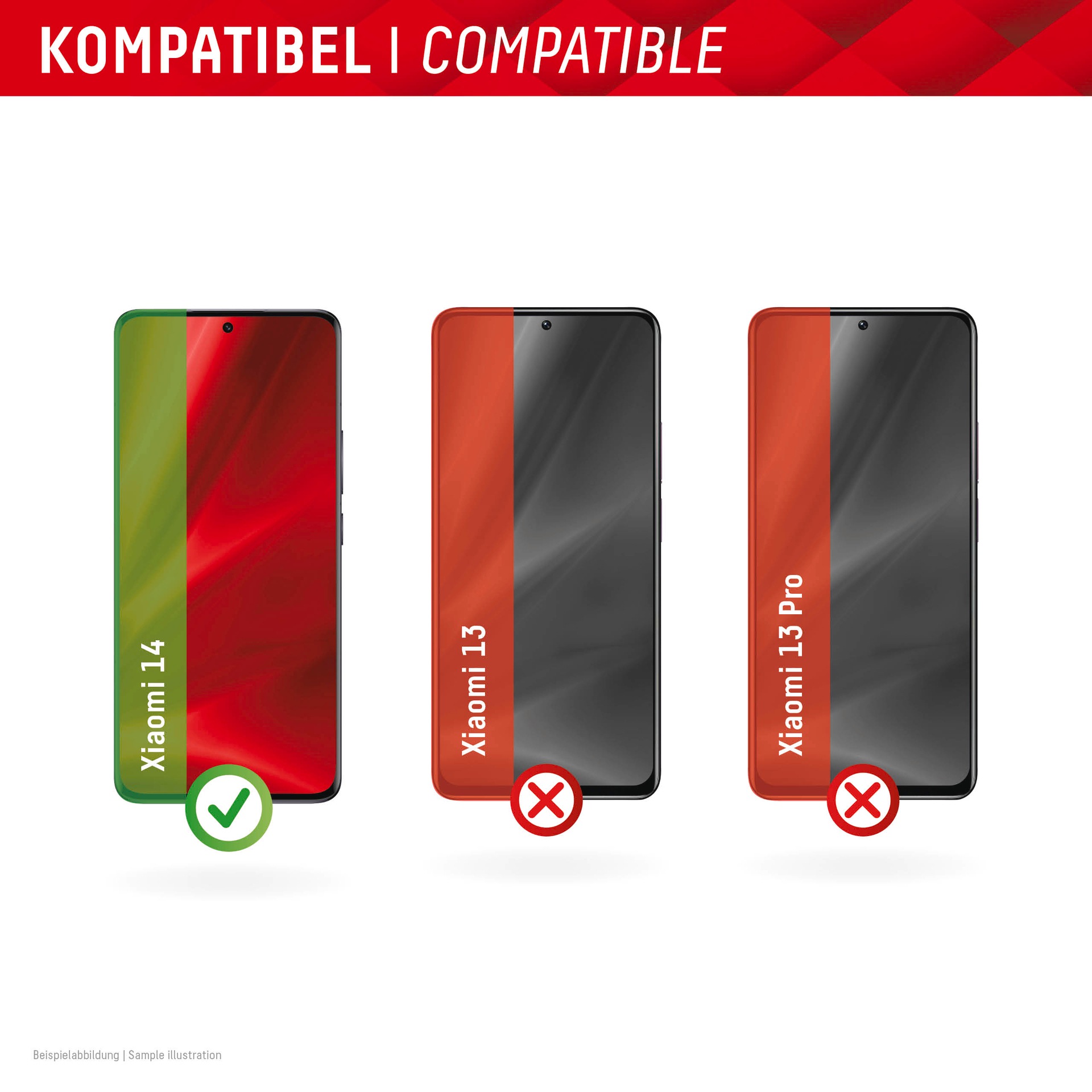 Displex Displayschutzglas »Real Glass«, für Xiaomi 14, (1 St.), Bildschirmschutz, Displayschutzfolie,Einfach anbringen,kratz-&stoßfest