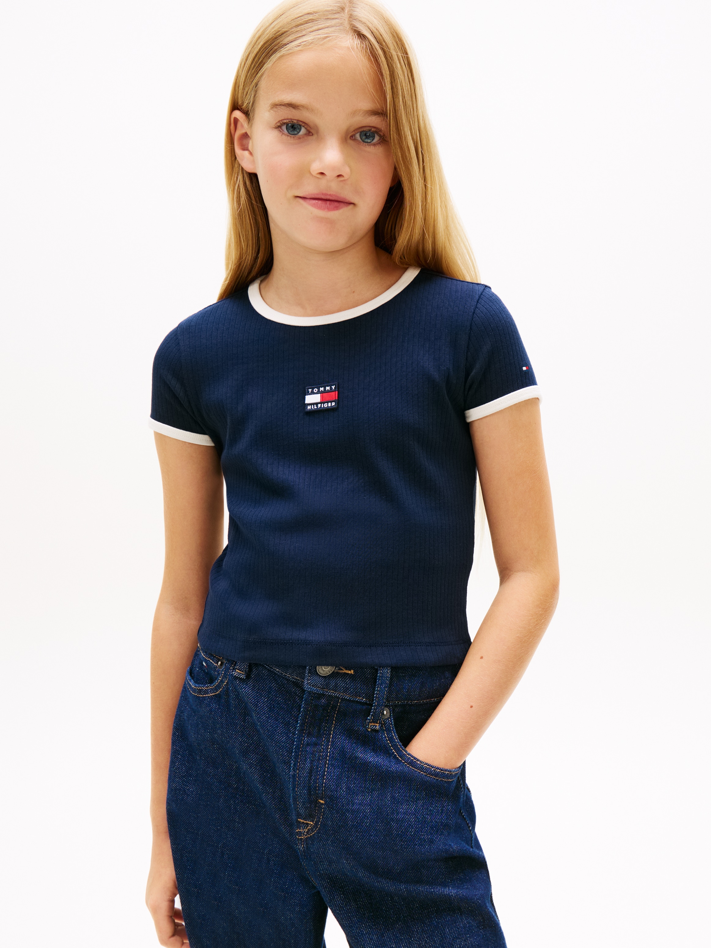 Tommy Hilfiger T-Shirt Kinder bis 16 Jahre, mit Rundhalsausschnitt