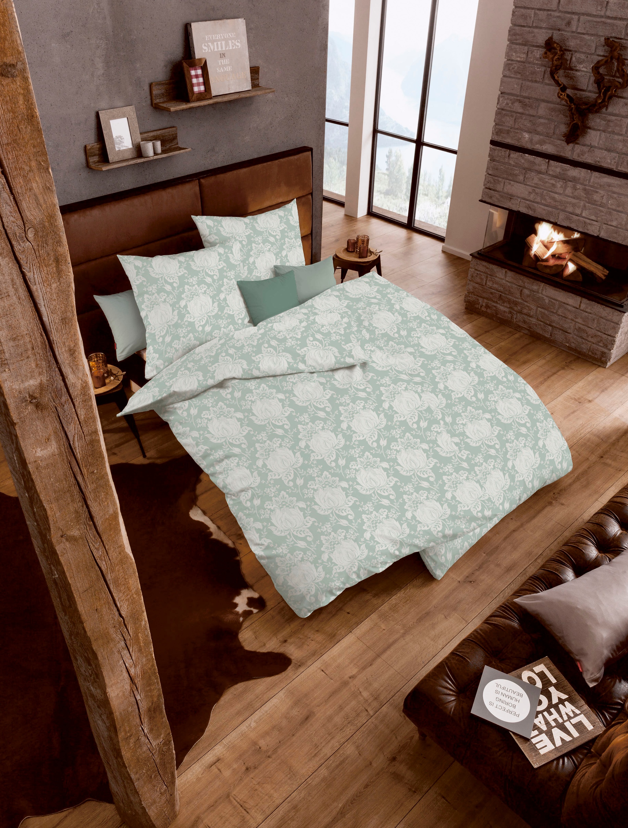 fleuresse Bettwäsche "Lech 4390" 3 Stk. tlg. Jacquard Flanell, Baumwolle, i günstig online kaufen