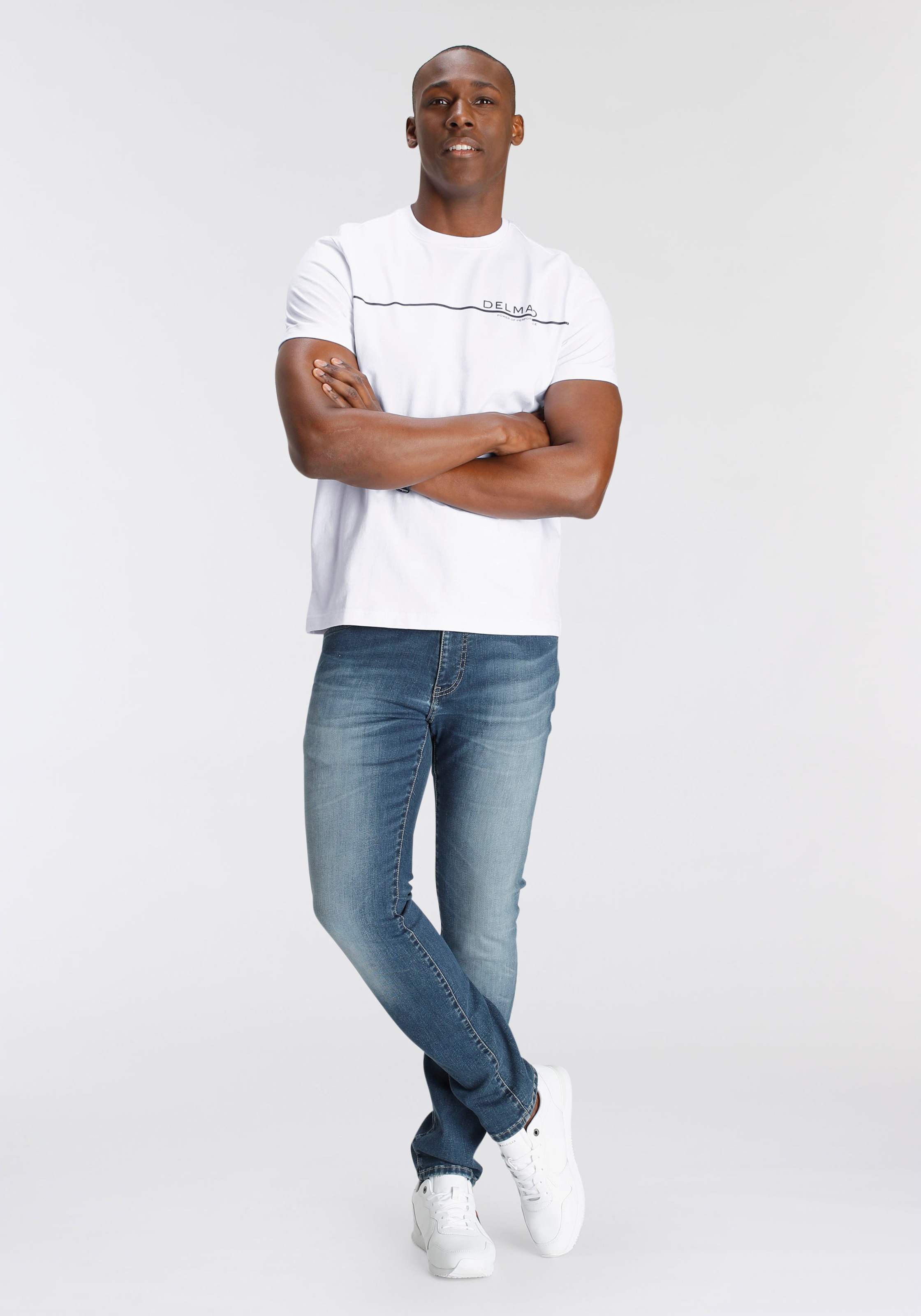 DELMAO Reed Stretch Jeans Blue 36/34 3