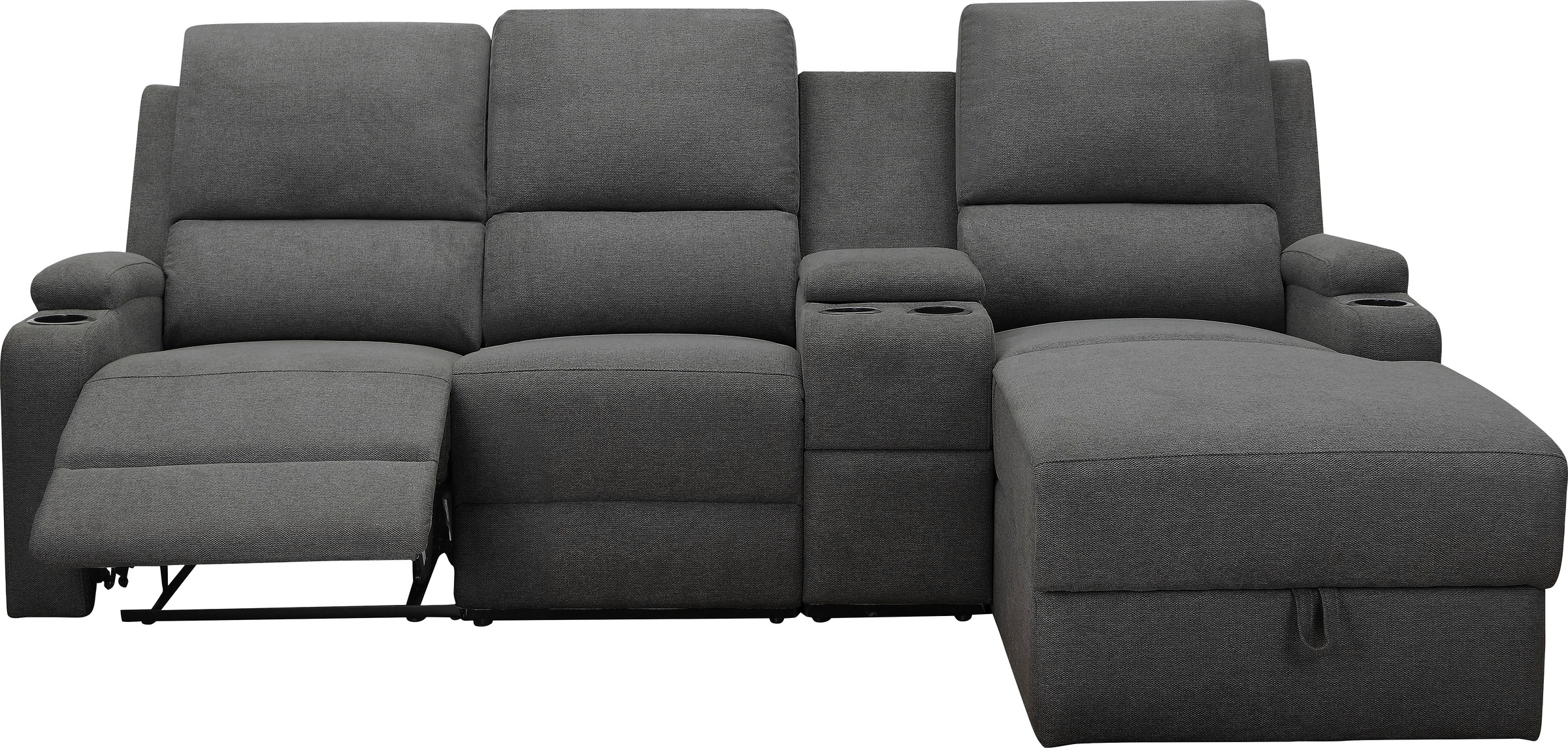 Home affaire Ecksofa »Napori Multimediasofa, 3er Kinosessel XXL, L-Form,«, Kinosofa mit Relaxfunktion, Getränkehalter, Staufach und Staukasten