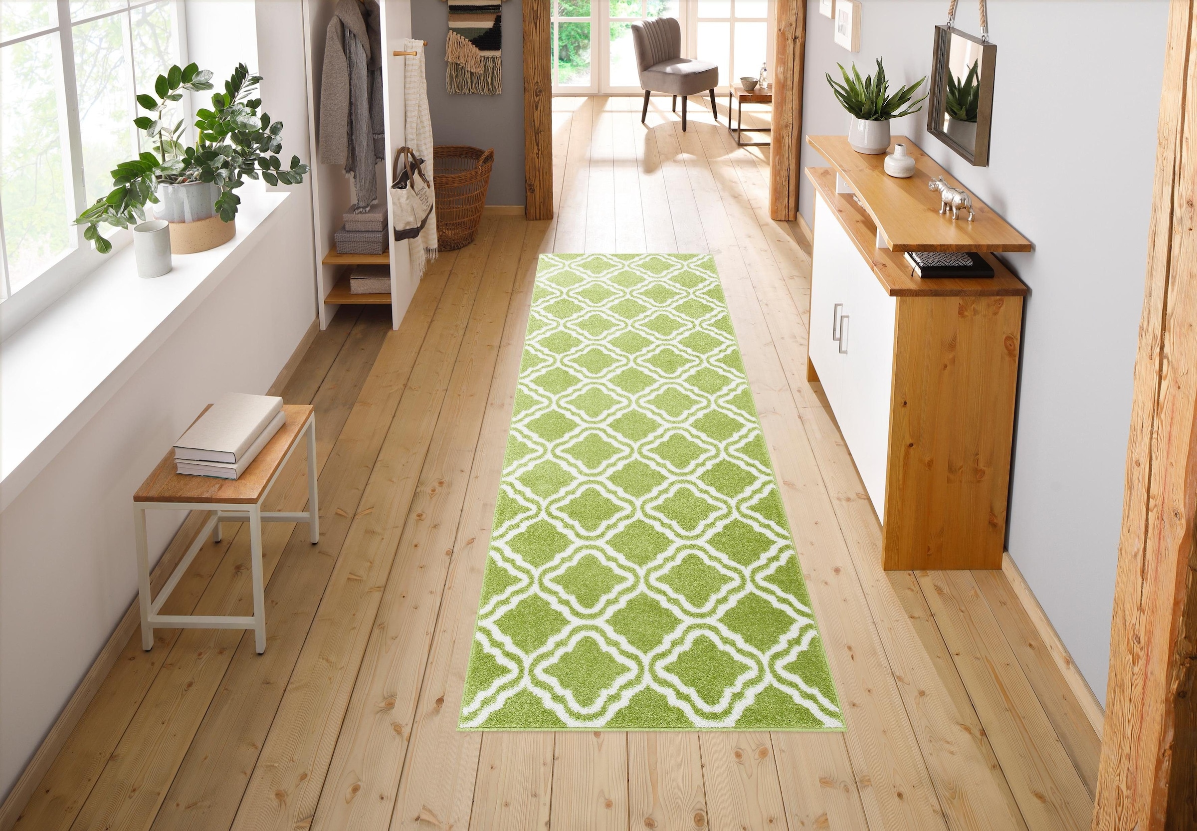 my home Läufer »Debora«, rechteckig, 13 mm Höhe, Teppich-Läufer, Kurzflor, gemustert, geometrisches Design, weich