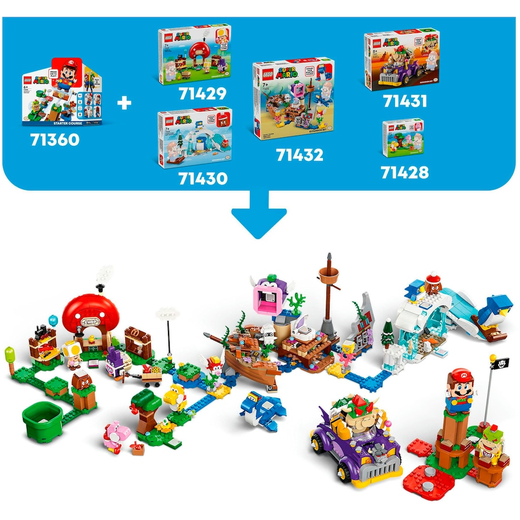 LEGO® Konstruktionsspielsteine »Bowsers Monsterkarre – Erweiterungsset (71431), LEGO Super Mario«, (458 St.), Made in Europe