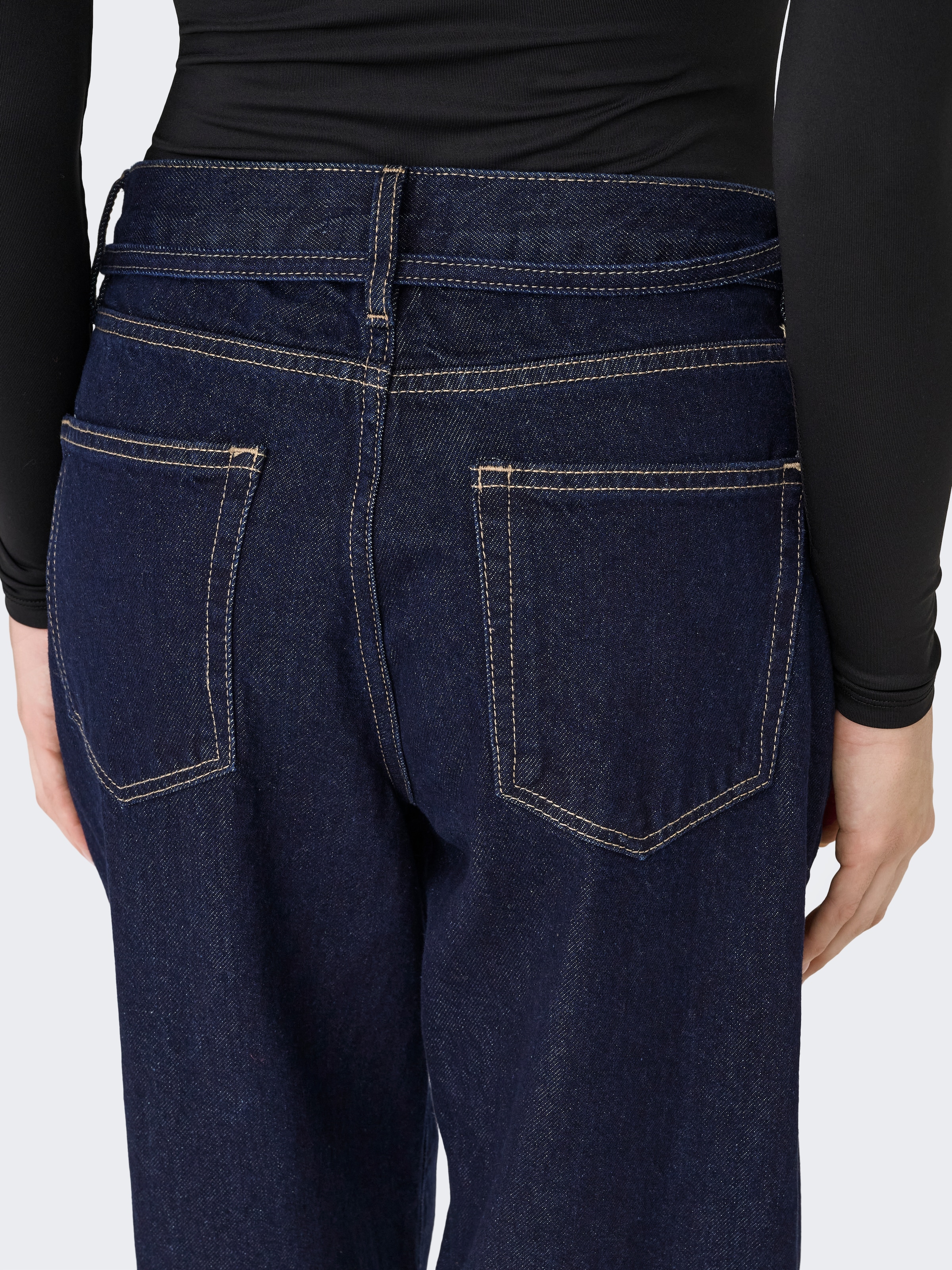 ONLY Straight-Jeans »ONLGIANNA MW STRAIGHT DNM DOT630 NOOS« Baumwolle