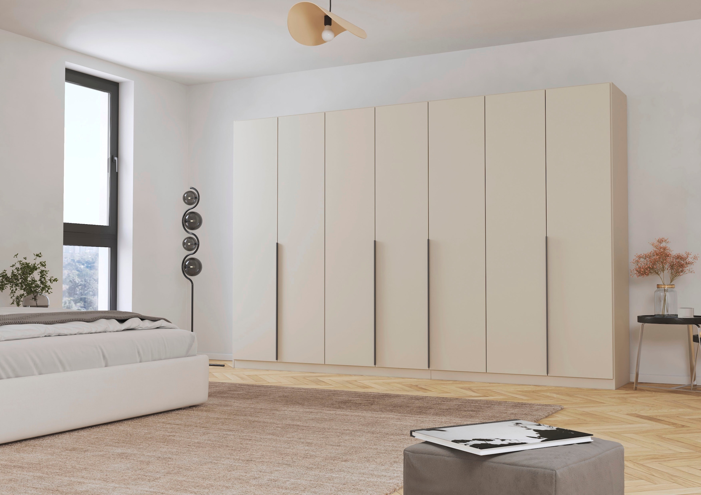 rauch Drehtürenschrank »Kleiderschrank Schrank Garderobe AGORDO TOPSELLER Schlafzimmer«, (in zwei Griff-Farben mit Dekor- oder Hochglanzfront), durchdachte Innenausstattung, in 6 Breiten und 2 Höhen MADE IN GERMANY