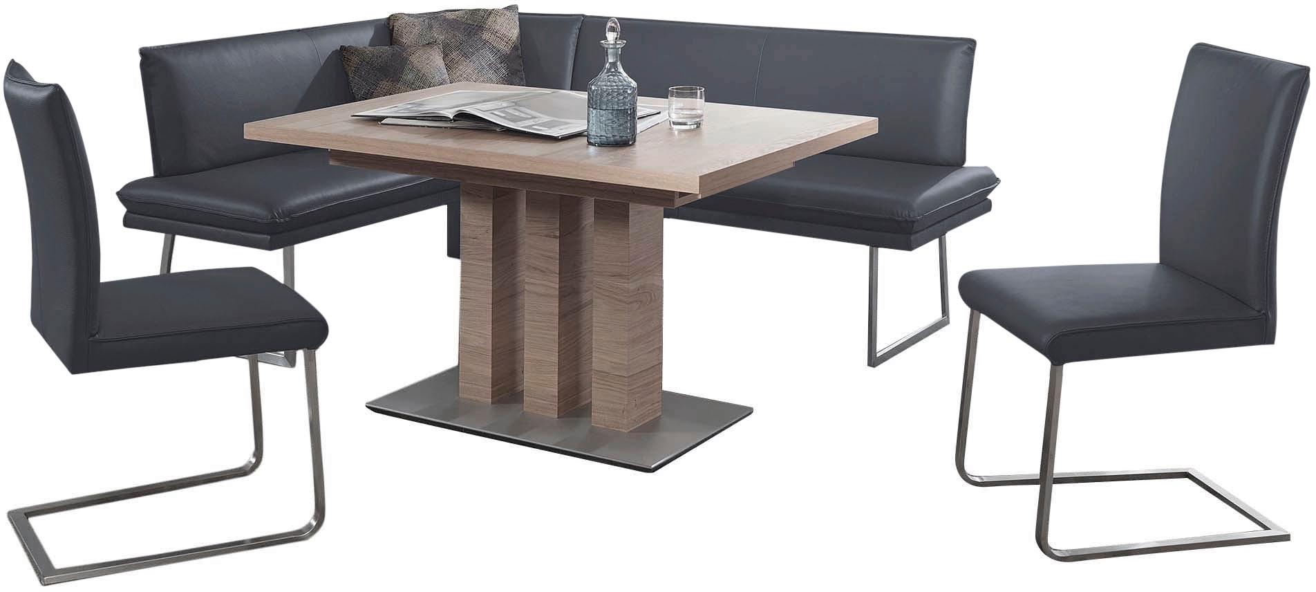 K+W Komfort & Wohnen Essgruppe "Santos III" 4 Stk. tlg. gepolsterte Eckbank günstig online kaufen