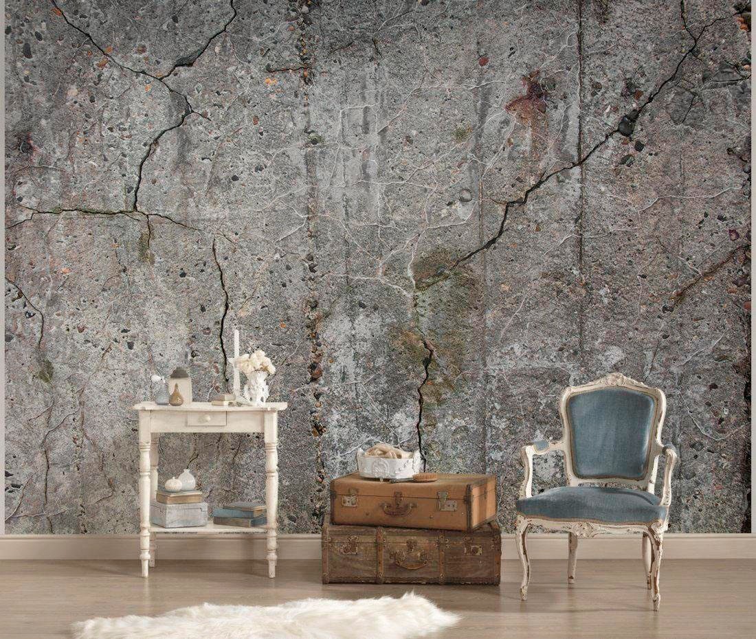 Thumbnail - living walls Fototapete "Beton Vintage", Steinwand Fototapete Betonoptik 3,50 m x 2,55 m Tapete